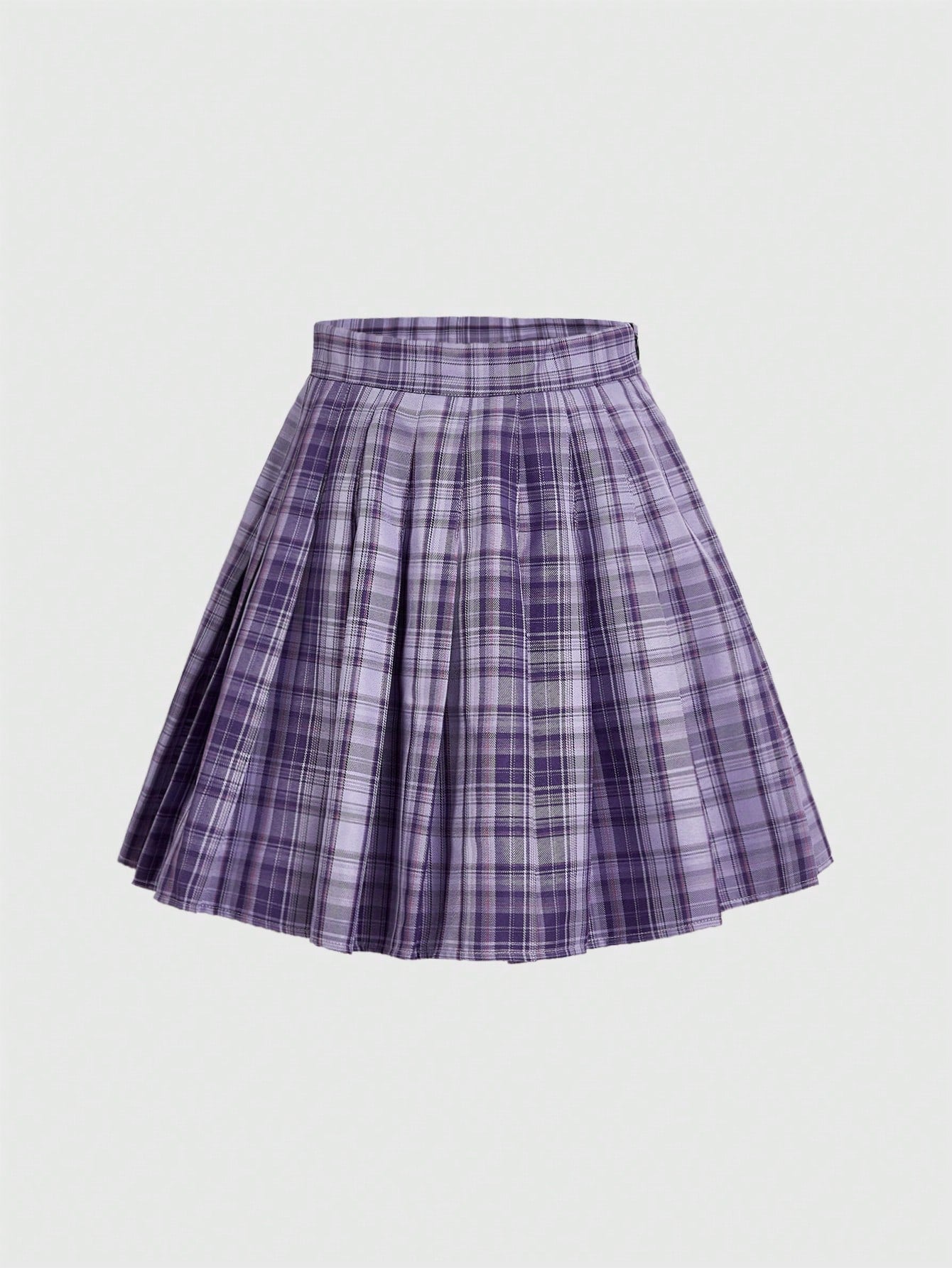 J-Fashion Pisces Plaid Pleated Skirt