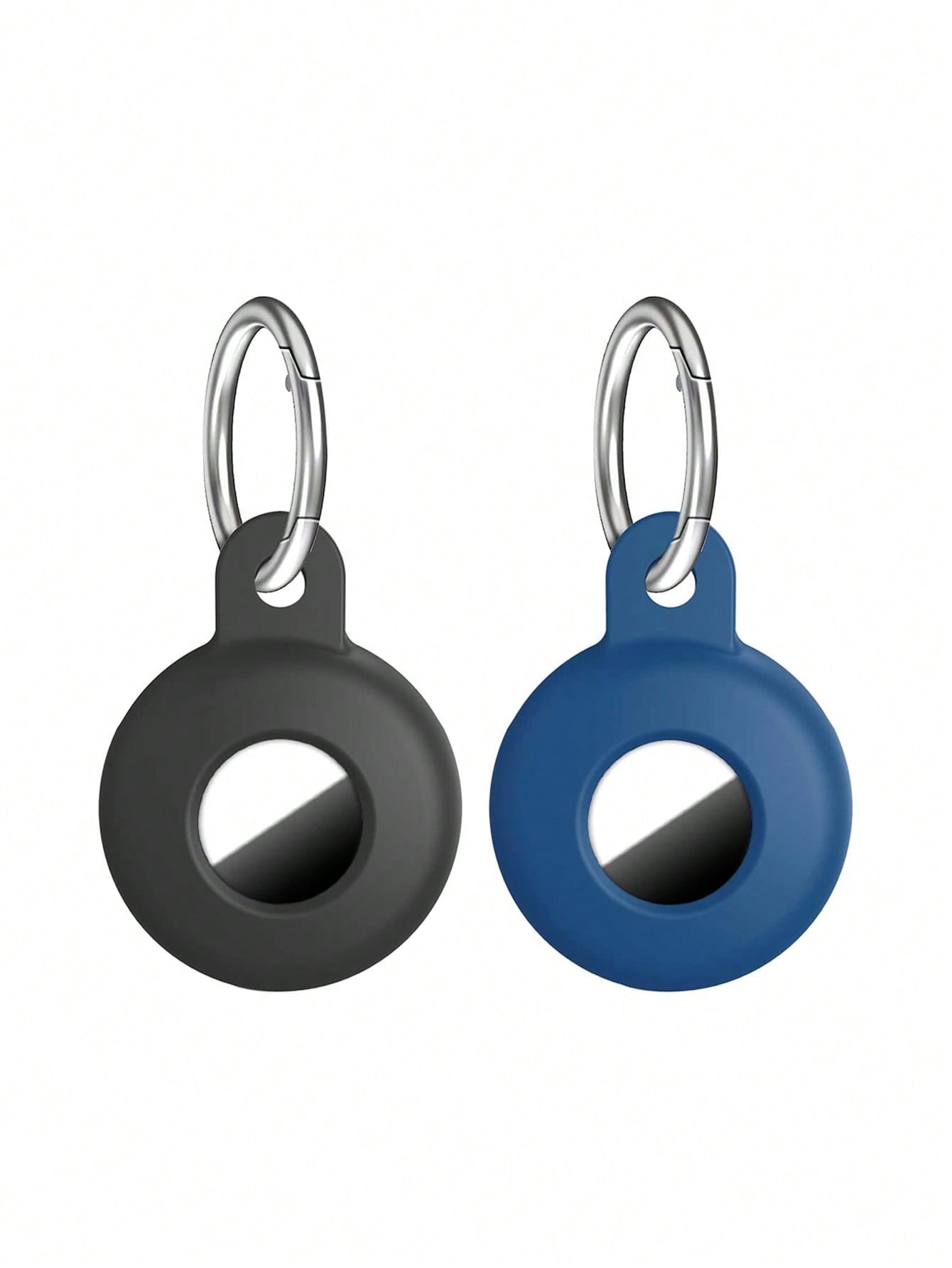 2pcs Silicone Protective Case Cover For AirTag, Solid Color