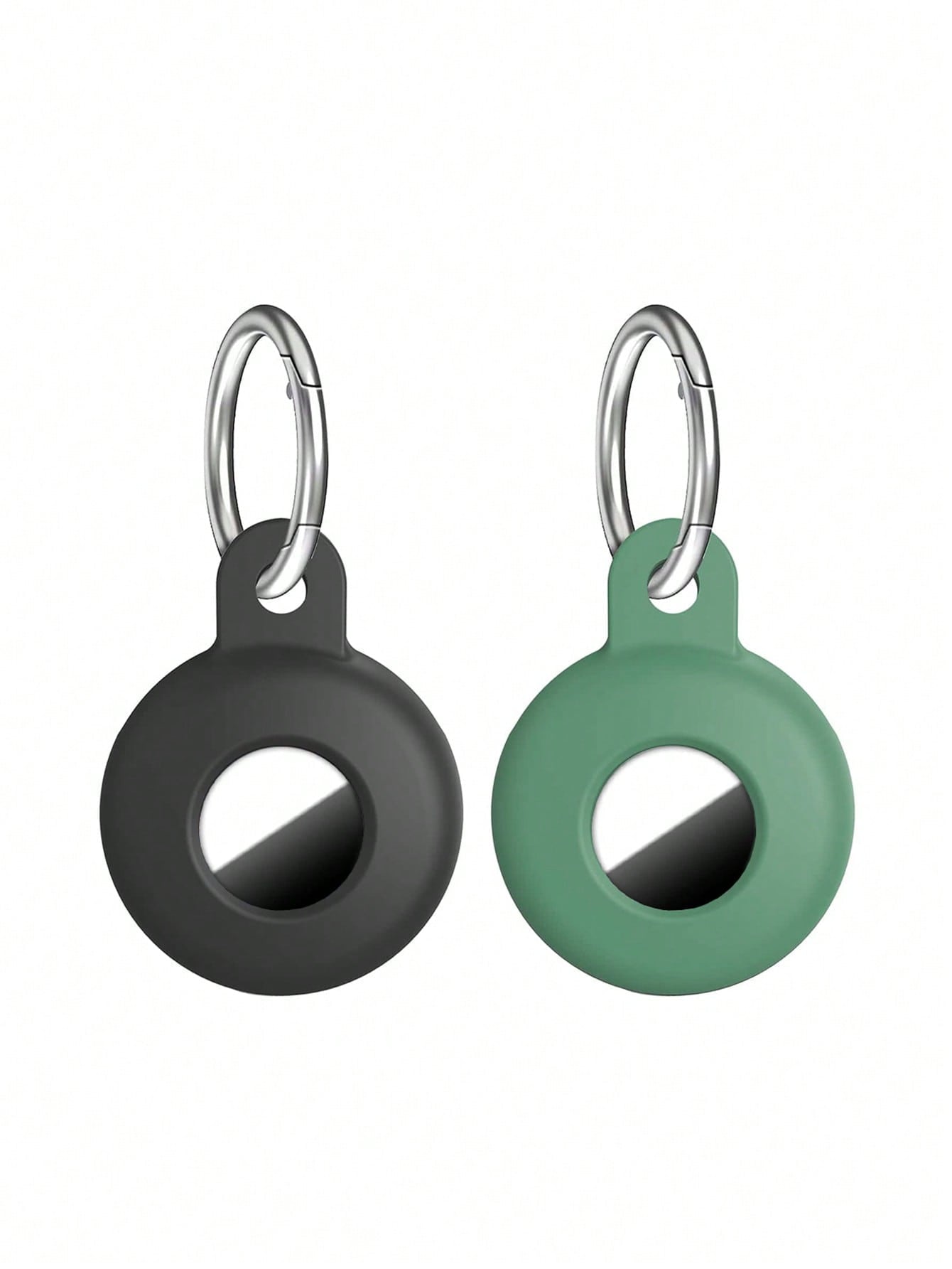 2pcs Silicone Solid Color Protective Cover For AirTag