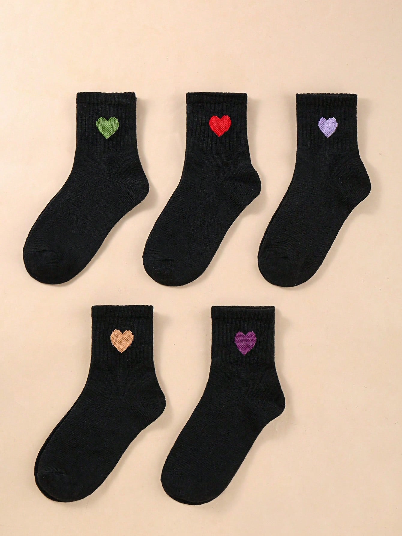 5 Pairs Expression Print Socks, Comfy & Cute Cartoon Crew Socks, Children's Stockings & Hosiery