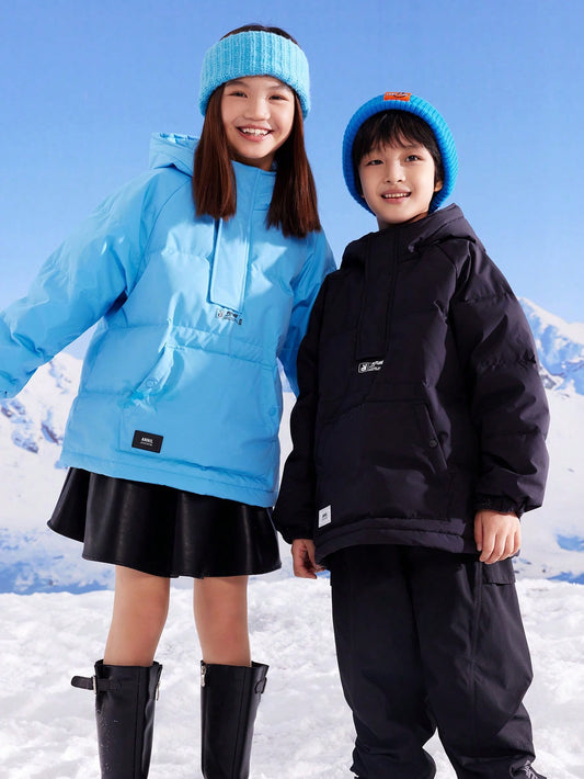 Tween Girl Winter Short Pullover Style Down Jacket, Fashionable And Warm Top Jacket