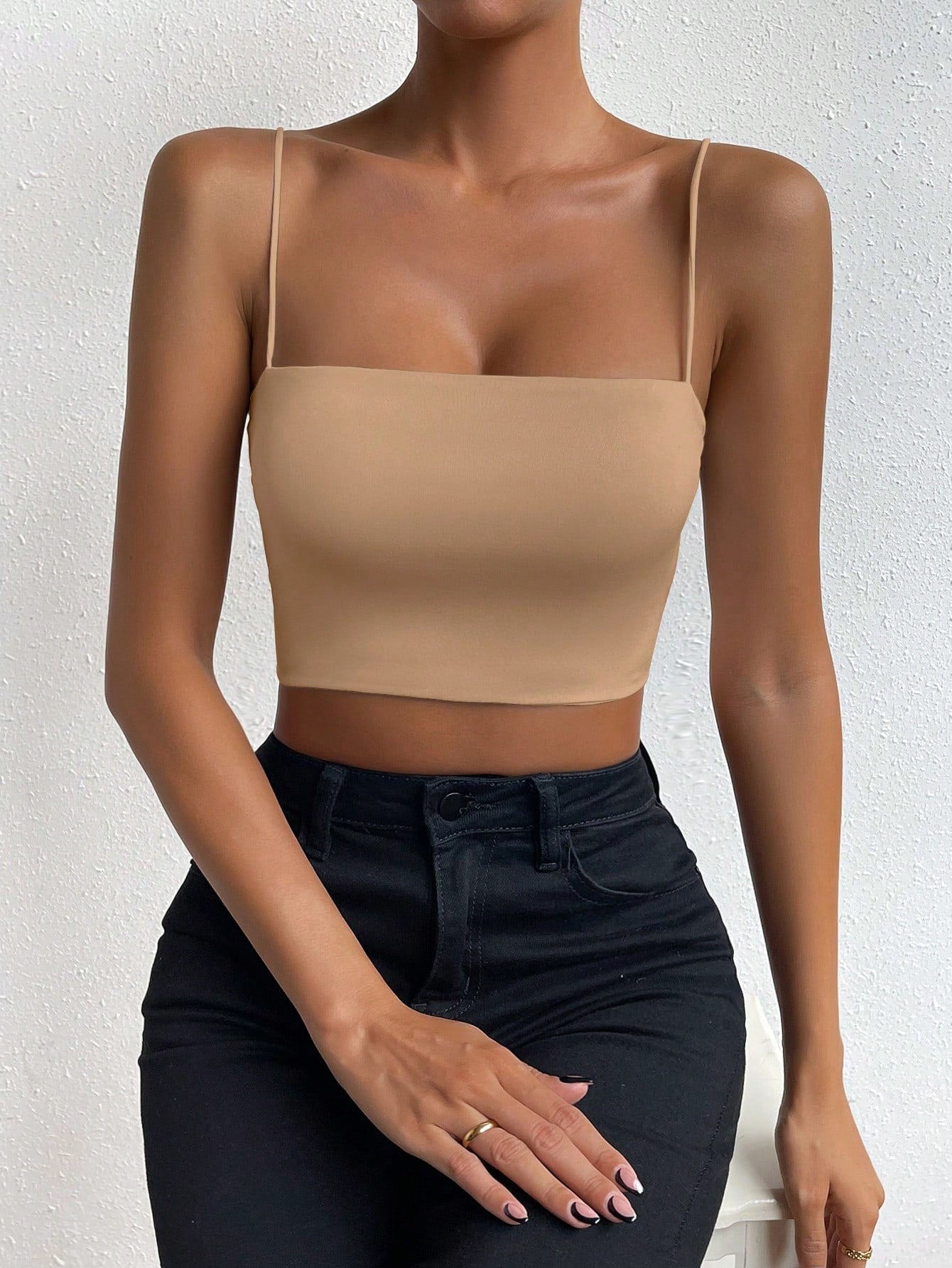 Solid Crop Cami Top