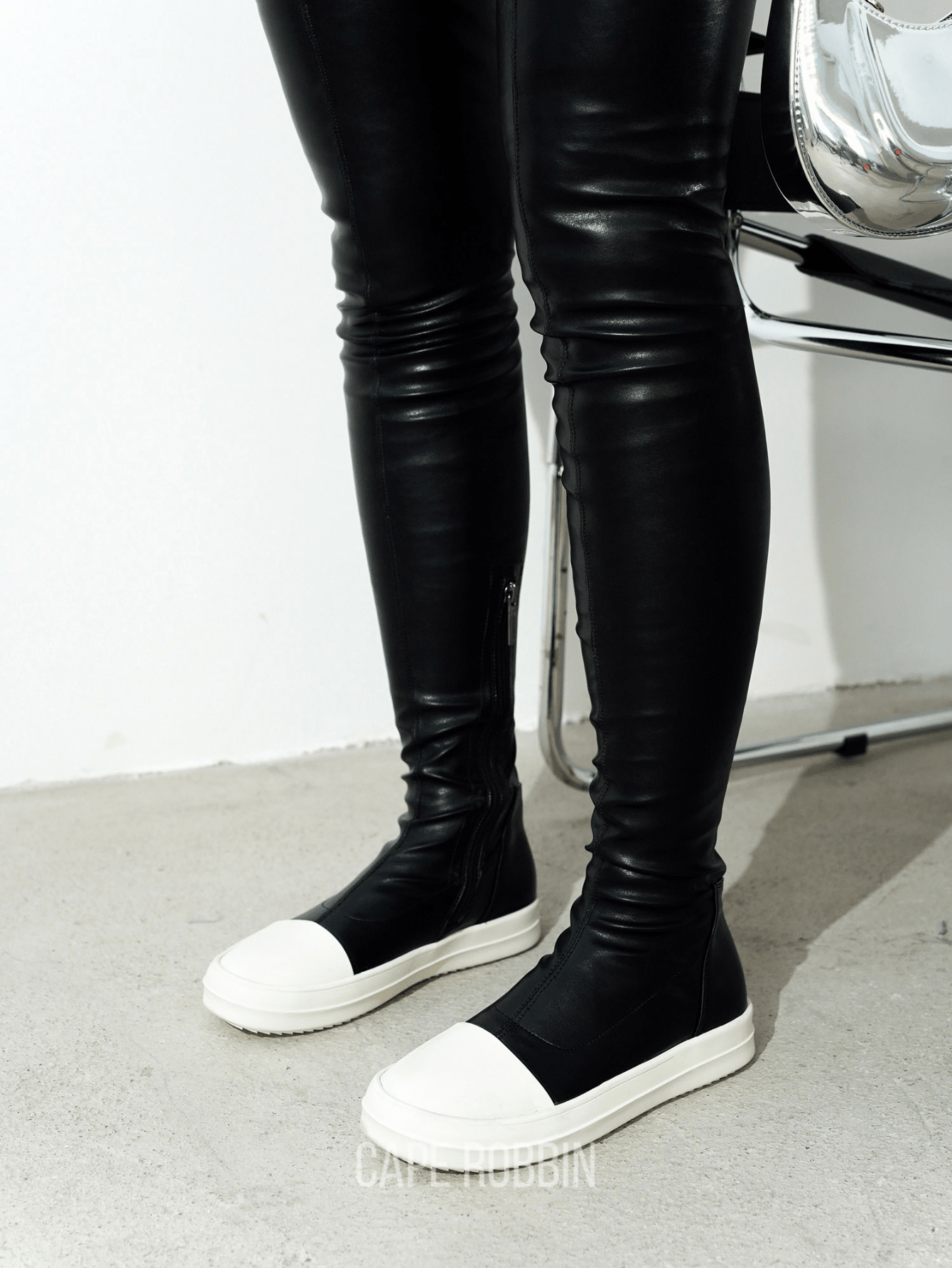 Lupita Thigh High Lug Sole Flat Boots