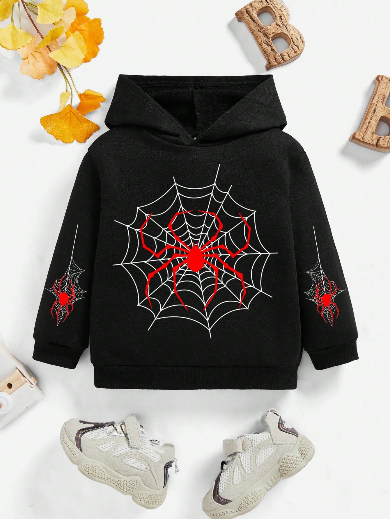 Young Boy Casual Cartoon Print Sweatshirt, Suitable For Autumn And Winter