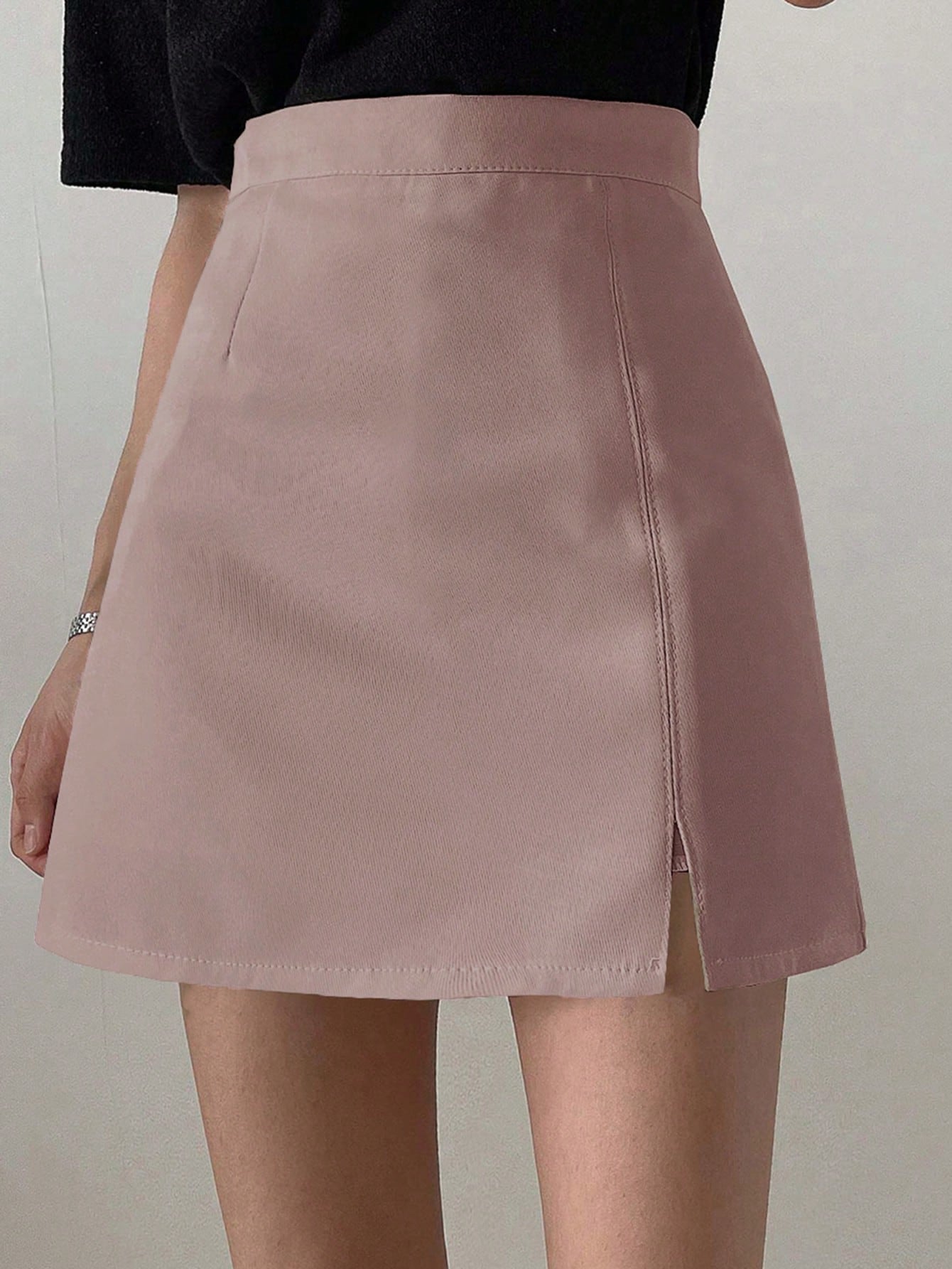 DAZY High Waist Split Hem Skirt