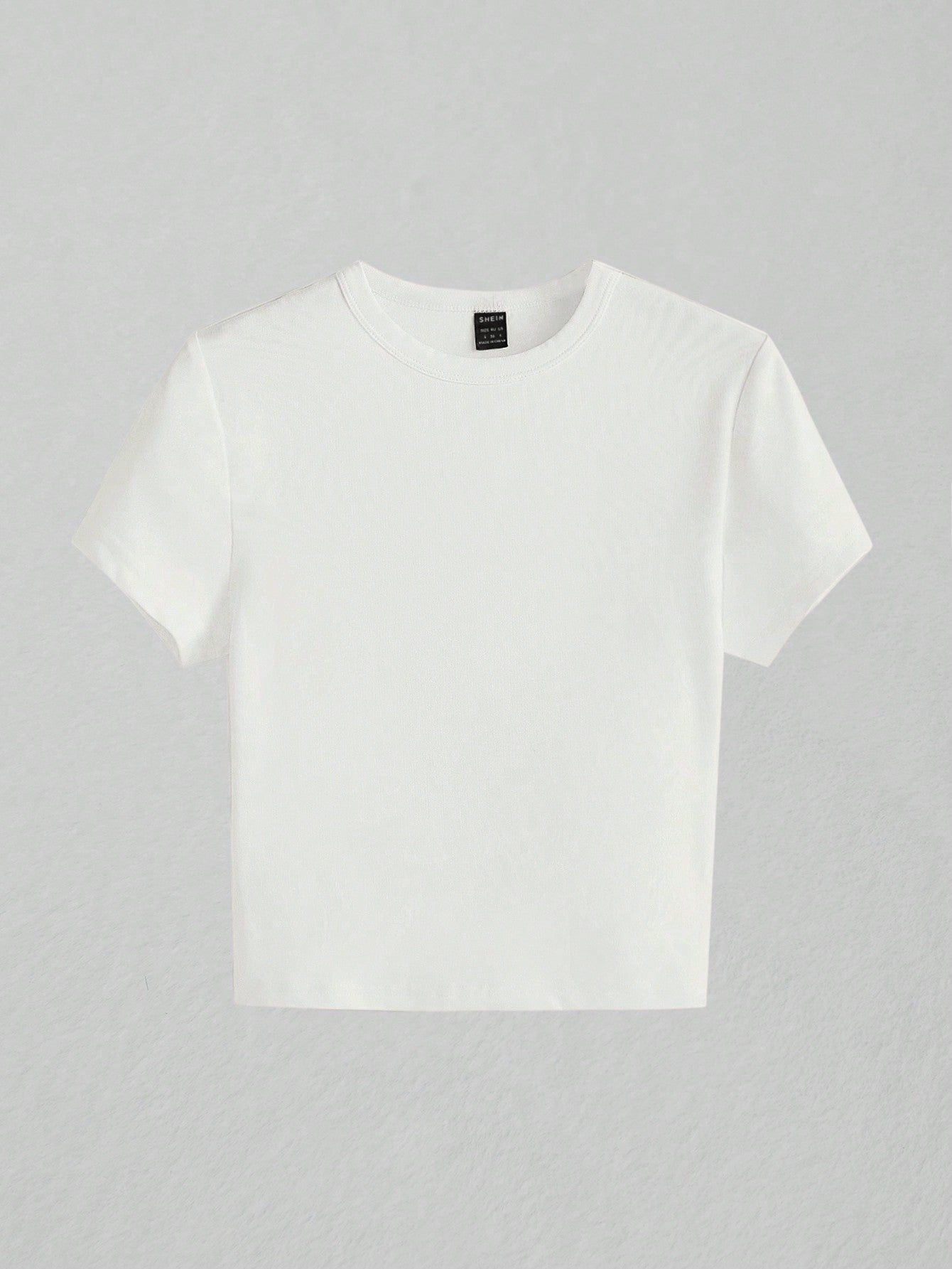 1pc Solid Form Fitted Tee