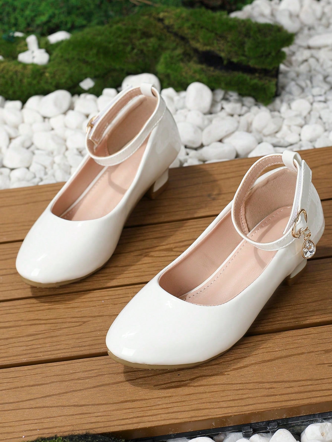 1pair Girls' Dress Shoes With High Heels Popular Style