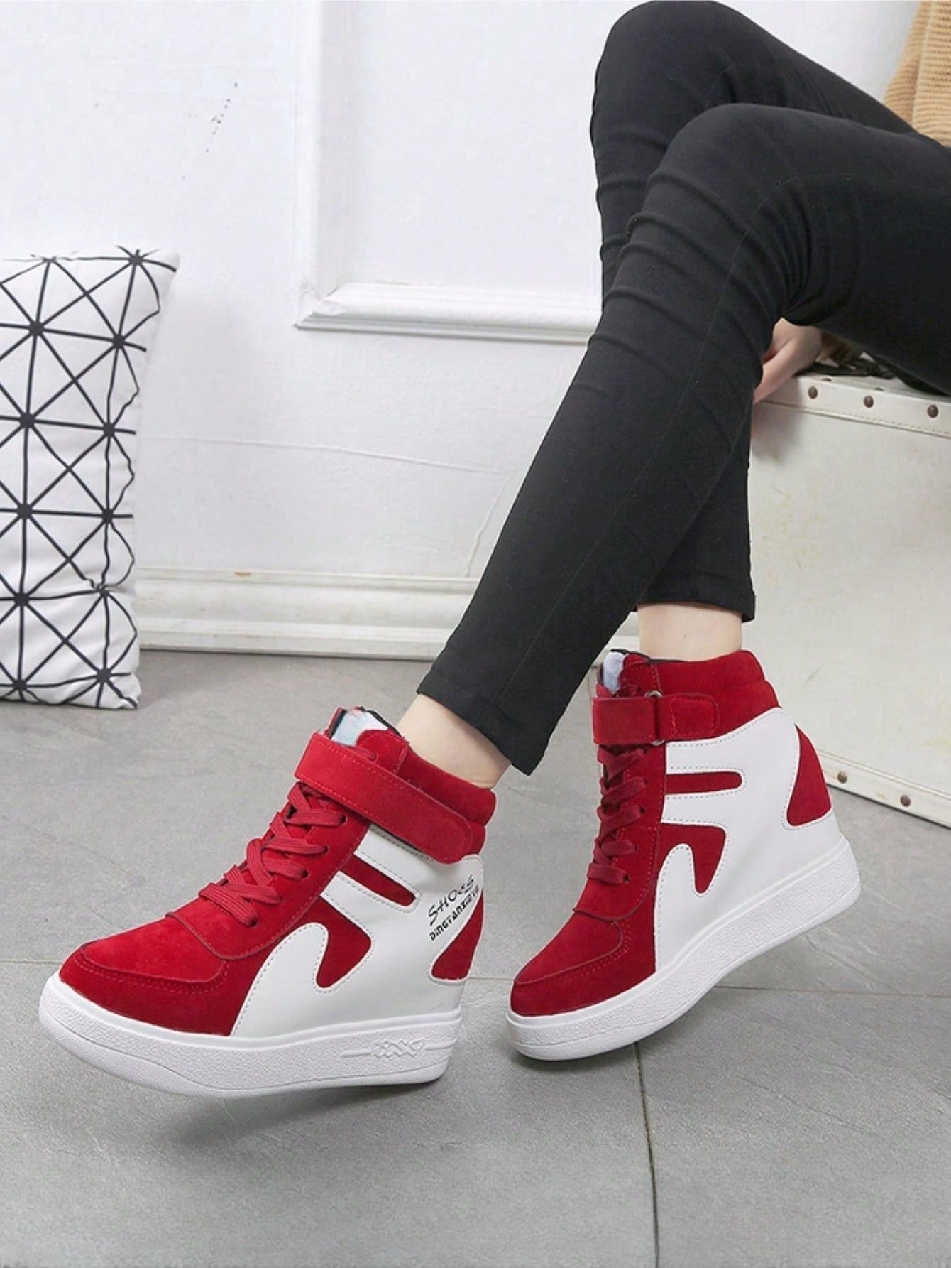 Women's Wedge Heel Platform Sneakers, Casual Sports Shoes With 8cm Hidden Heel, Running Shoes, Women's Shoes