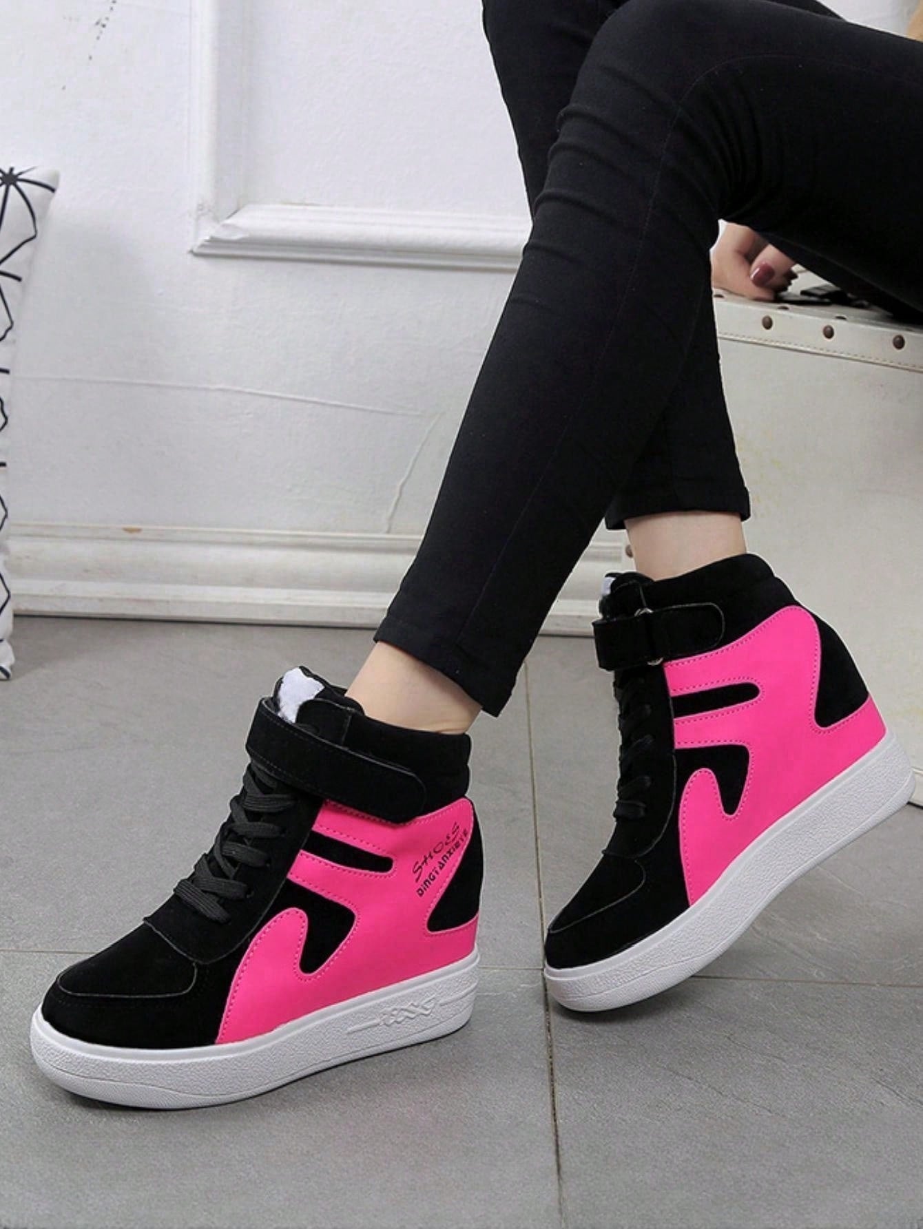 Women's Wedge Heel Platform Sneakers, Casual Sports Shoes With 8cm Hidden Heel, Running Shoes, Women's Shoes