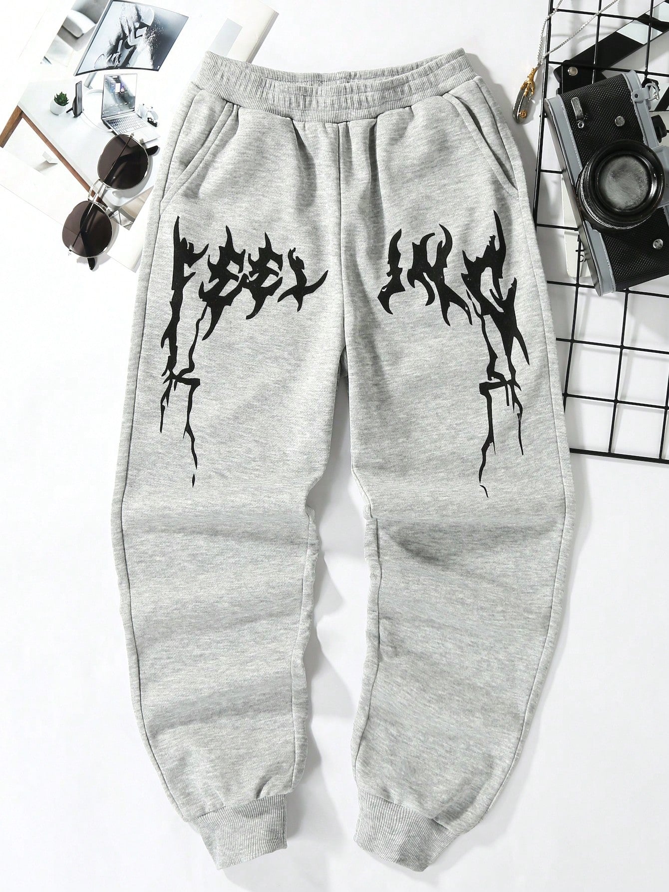 Tween Boy 1pc Fashionable Printed Sports Pants, Autumn Winter New Arrival