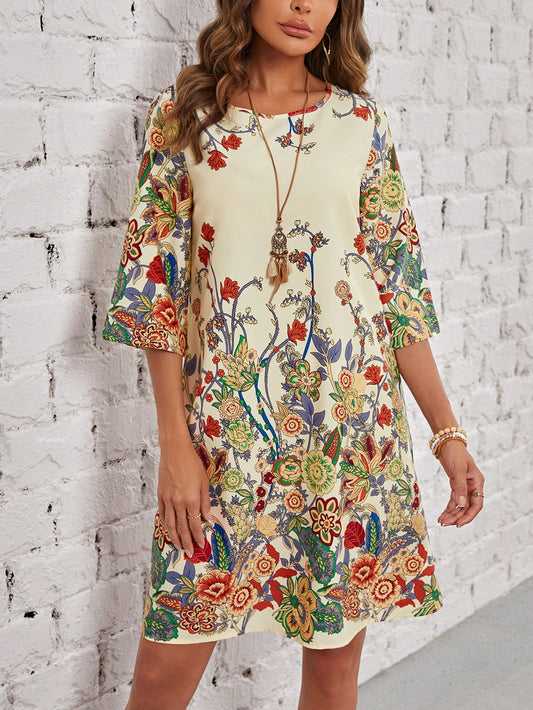 Floral Print Tunic Dress