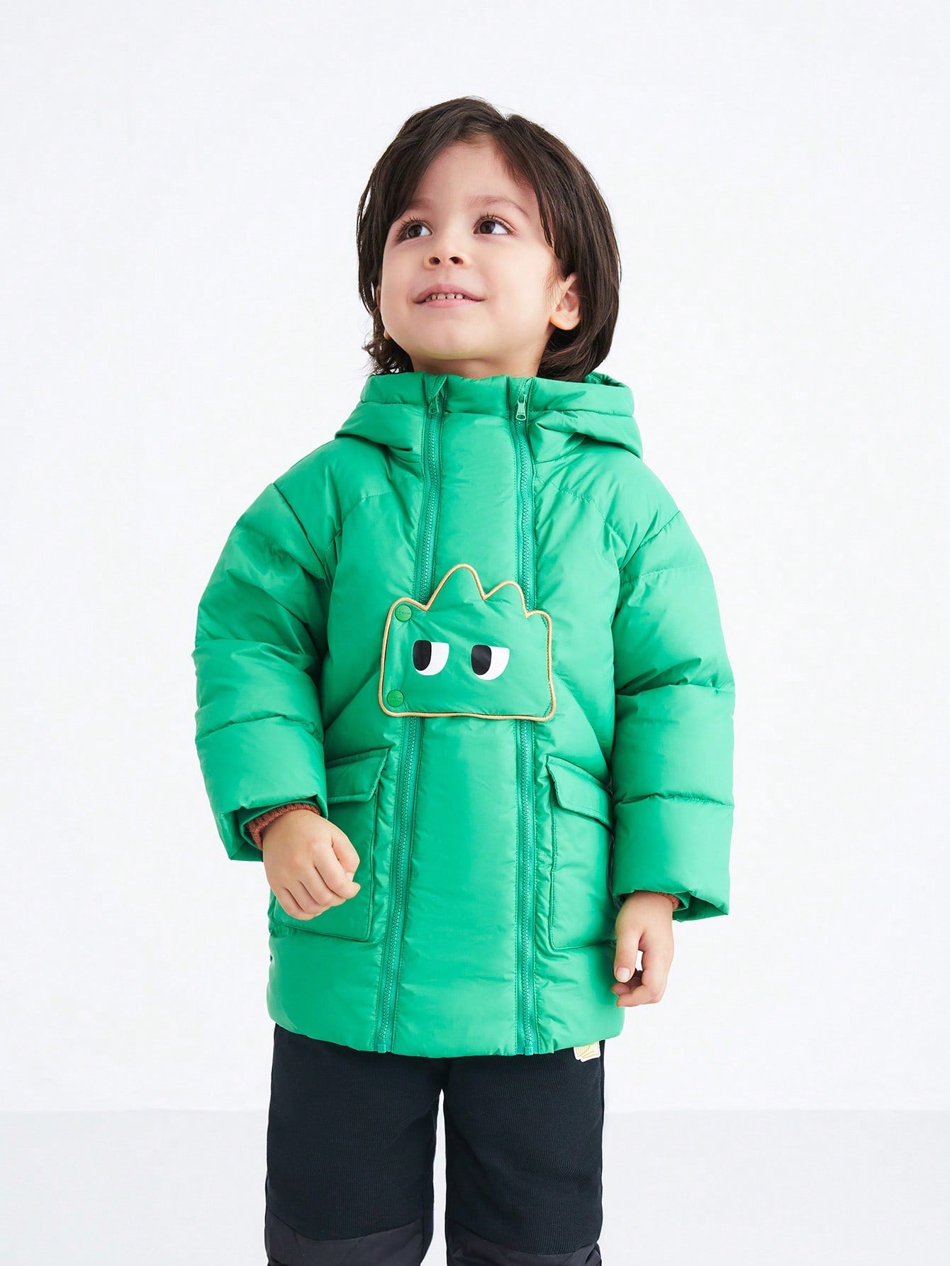 Boys' Medium To Long Down Jacket, Winter Version, Thick And Warm Baby Jacket For Young Children