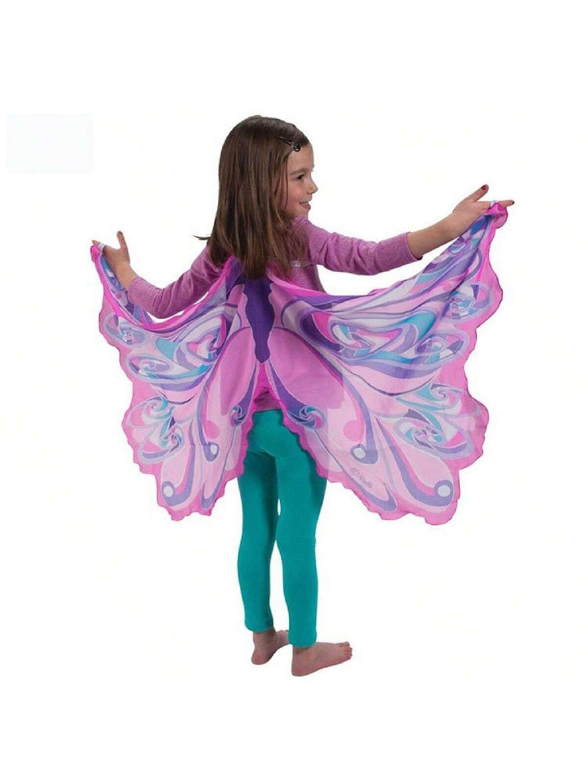 New Elf Shaped Butterfly Wing Suit With Cape & Mask For Children's Dress Up, Suitable For Outdoor Play