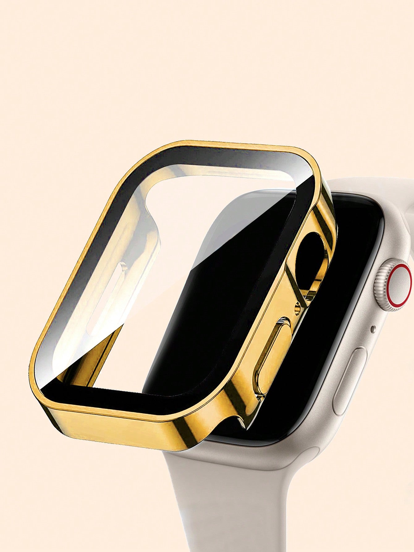 2 In 1 Waterproof Case & Screen Protection Film Set Compatible With Apple Watch