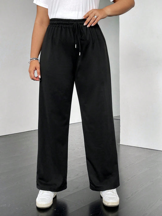 Plus Drawstring Waist Sweatpants