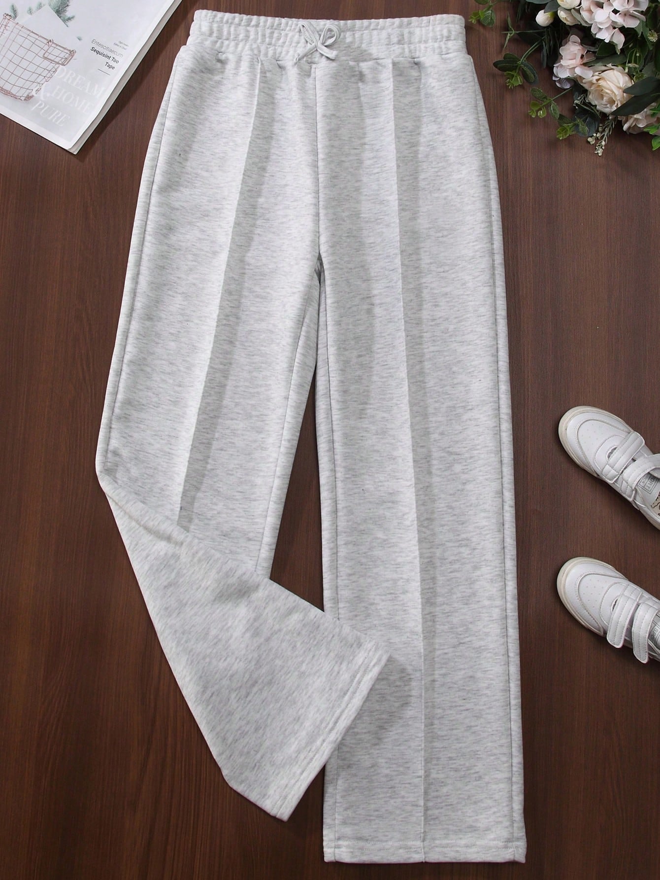 Teen Girl Solid Elastic Waist Sweatpants