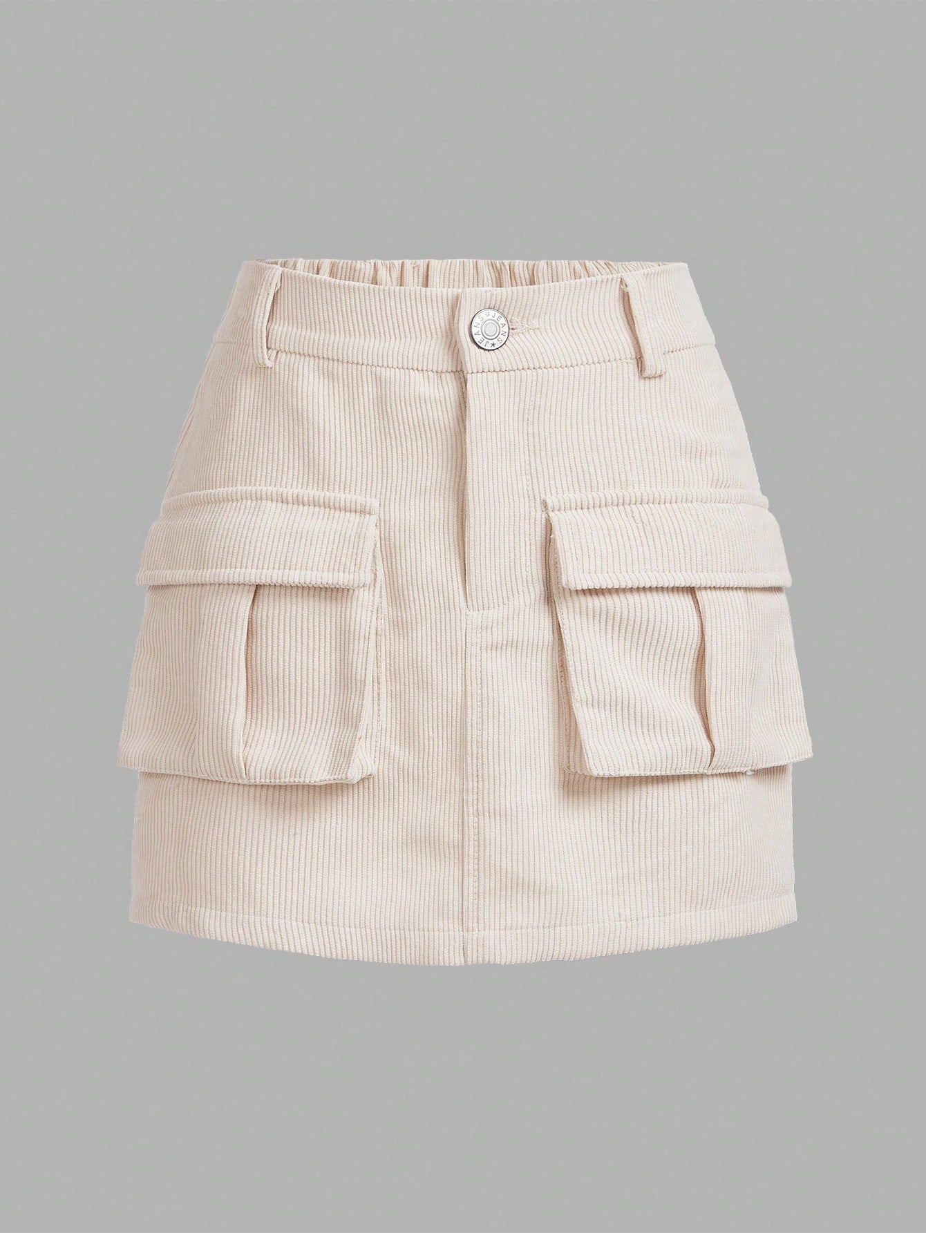 Tween Girl Basic Woven Solid Color Workwear Style Short Skirt For Fall/Winter