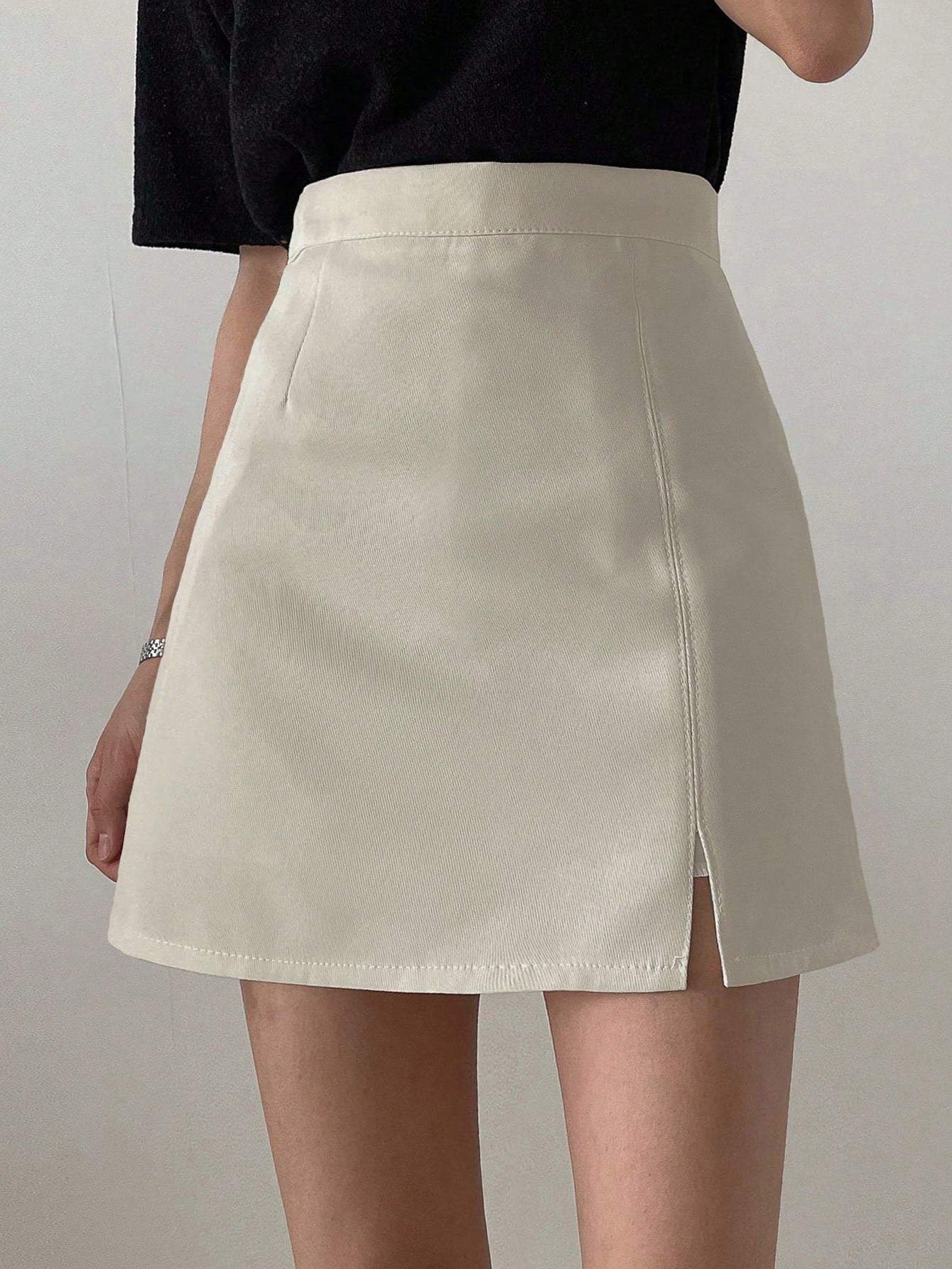 DAZY High Waist Split Hem Skirt