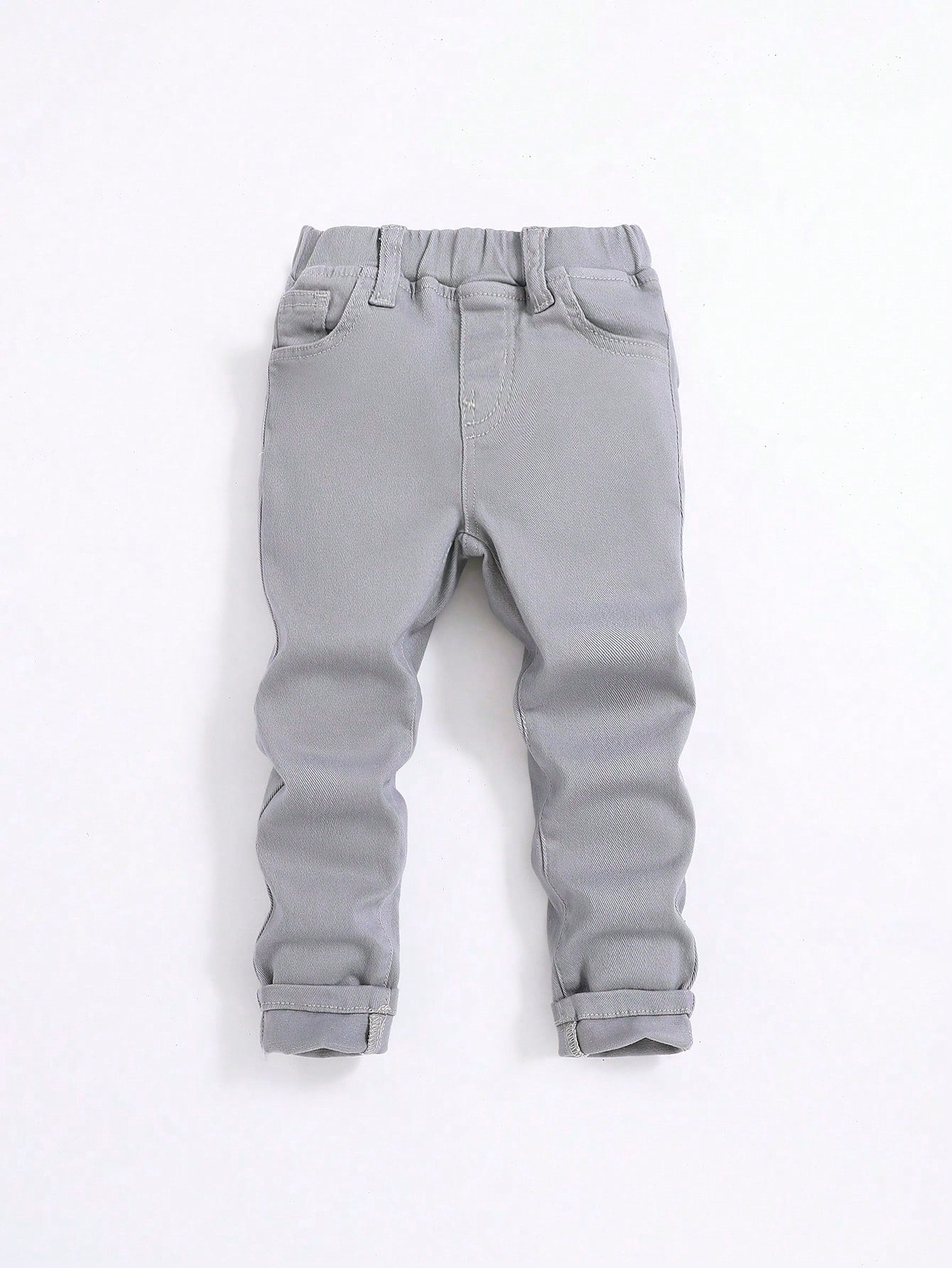 Young Boy Elastic Waist Straight Leg Jeans