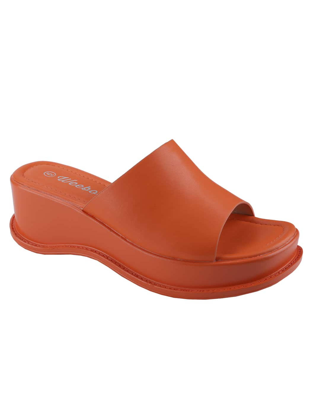 BELOVELY【High-22】Women's Platform Sandals Square Toe Block Heel Slip-on Slides Fashion Wedge Summer Shoes