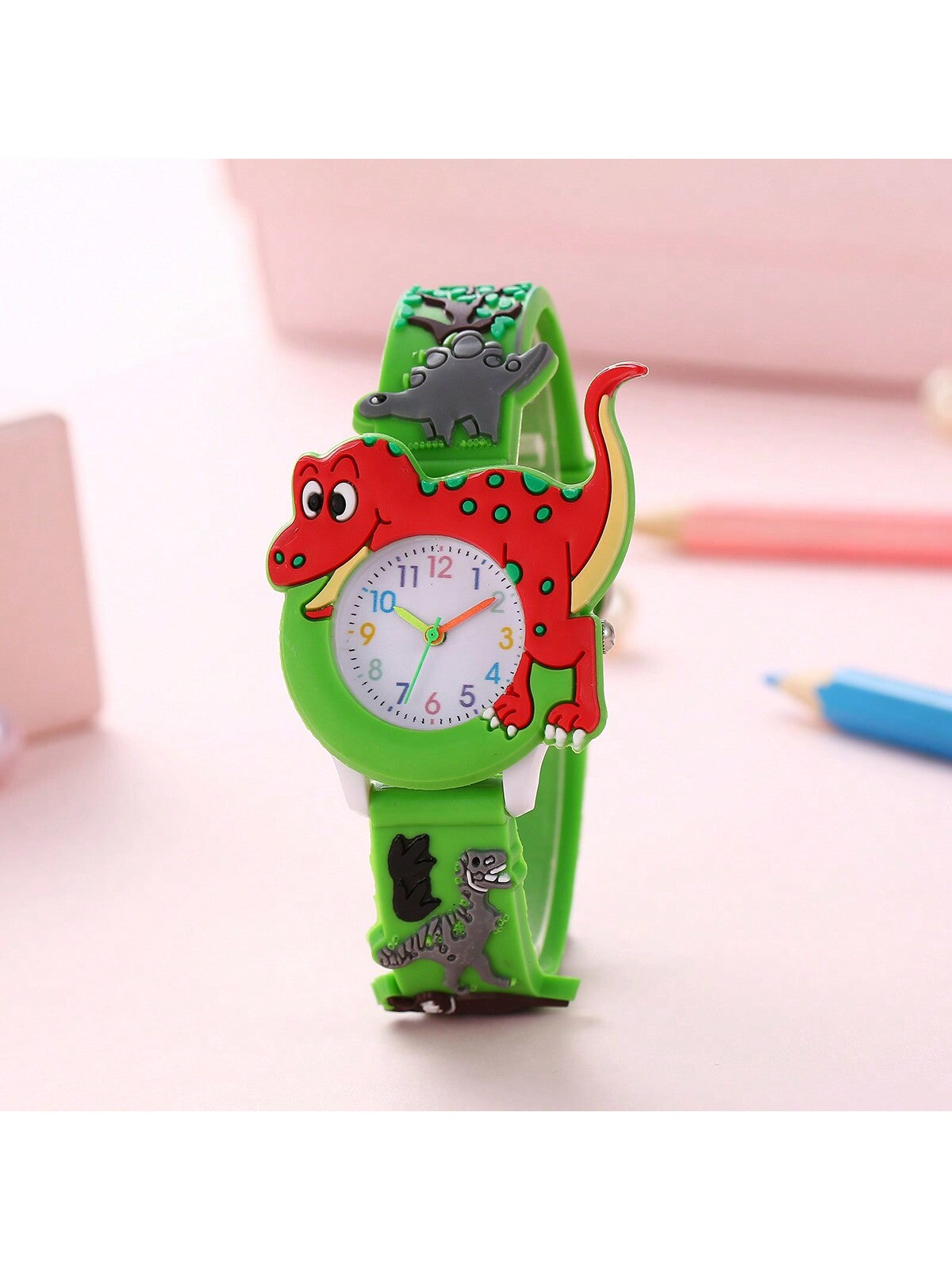 Cute Cartoon Dinosaur Tyrannosaurus Silicone Strap Children's Watch