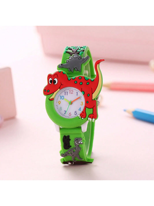 Cute Cartoon Dinosaur Tyrannosaurus Silicone Strap Children's Watch