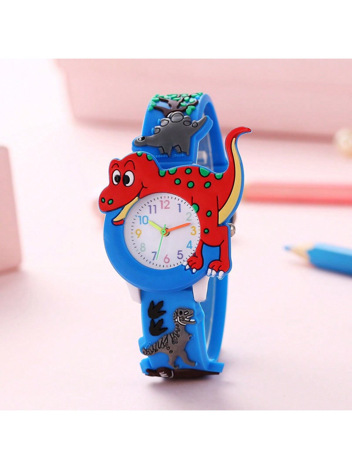 Cute Cartoon Dinosaur Tyrannosaurus Silicone Strap Children's Watch