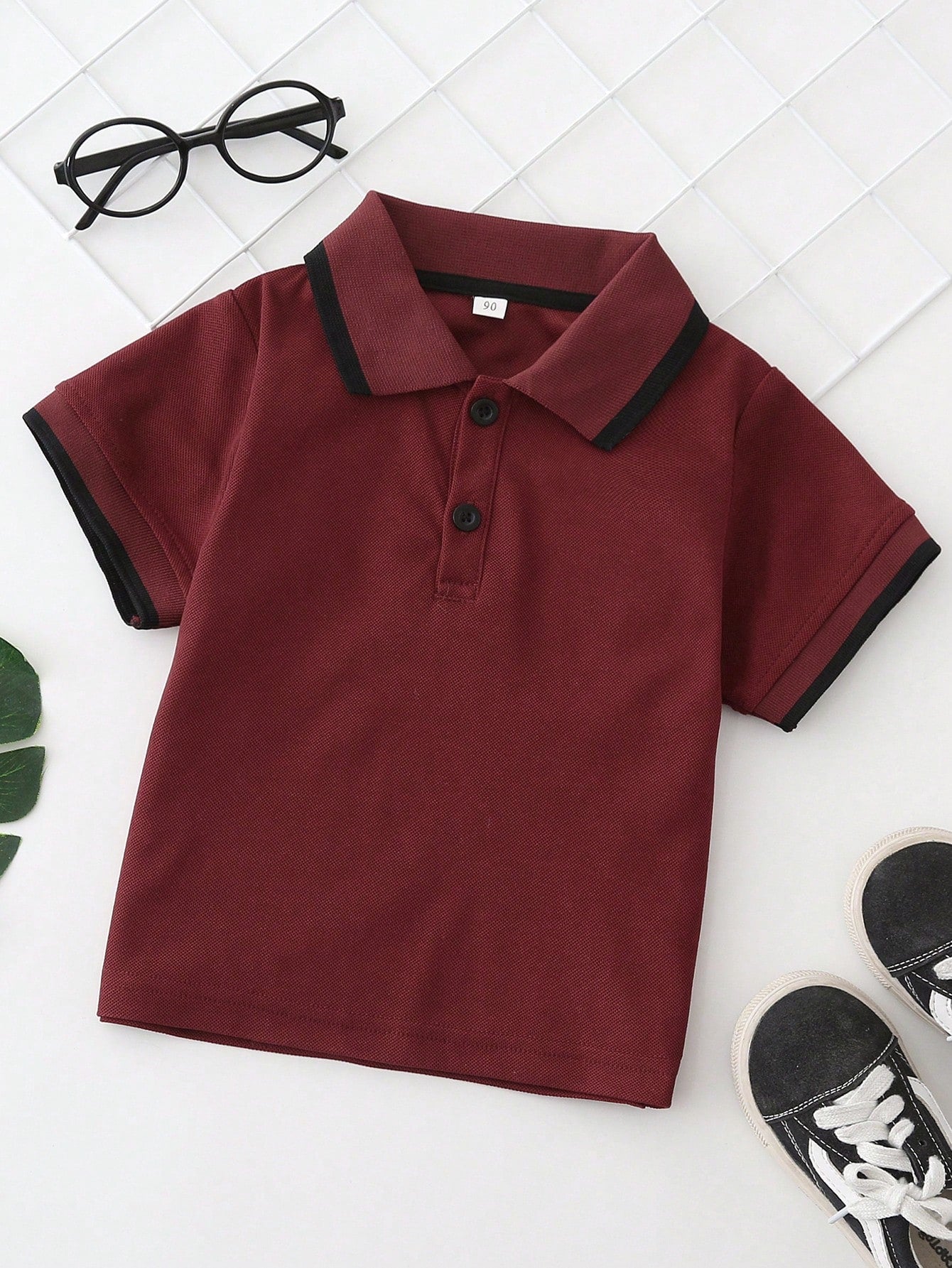 Young Boy Contrast Trim Polo Shirt