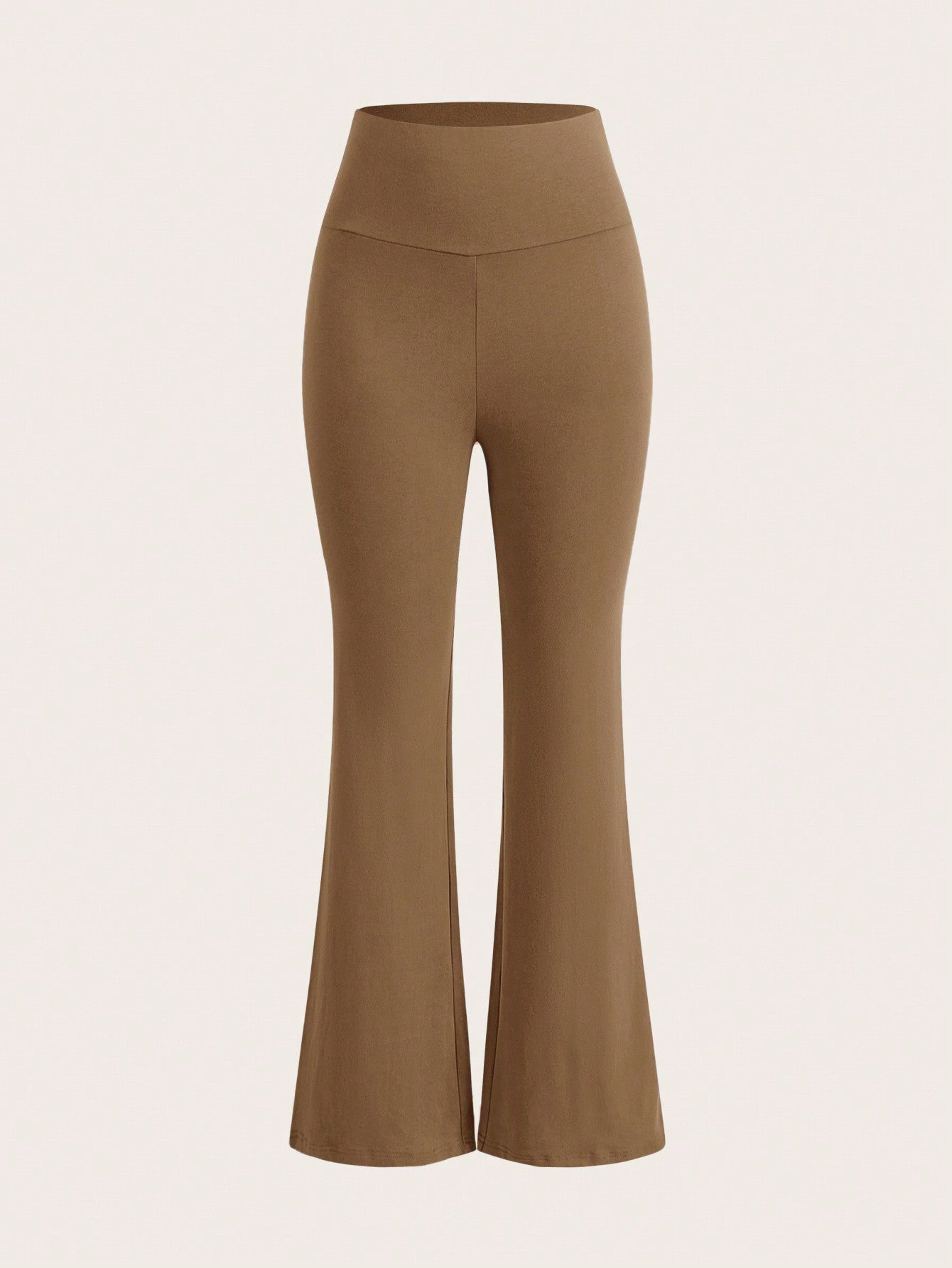 Wide Waistband Flare Leg Pants