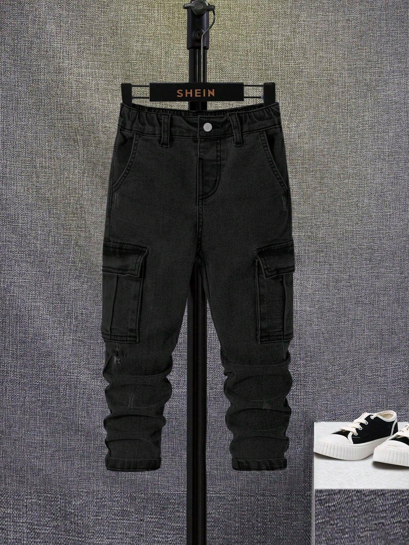 Young Boy Flap Pocket Side Cargo Jeans