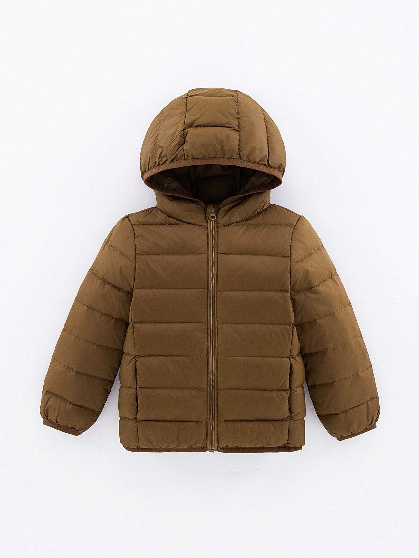 Young Boy Zip Up Hooded Puffer Coat