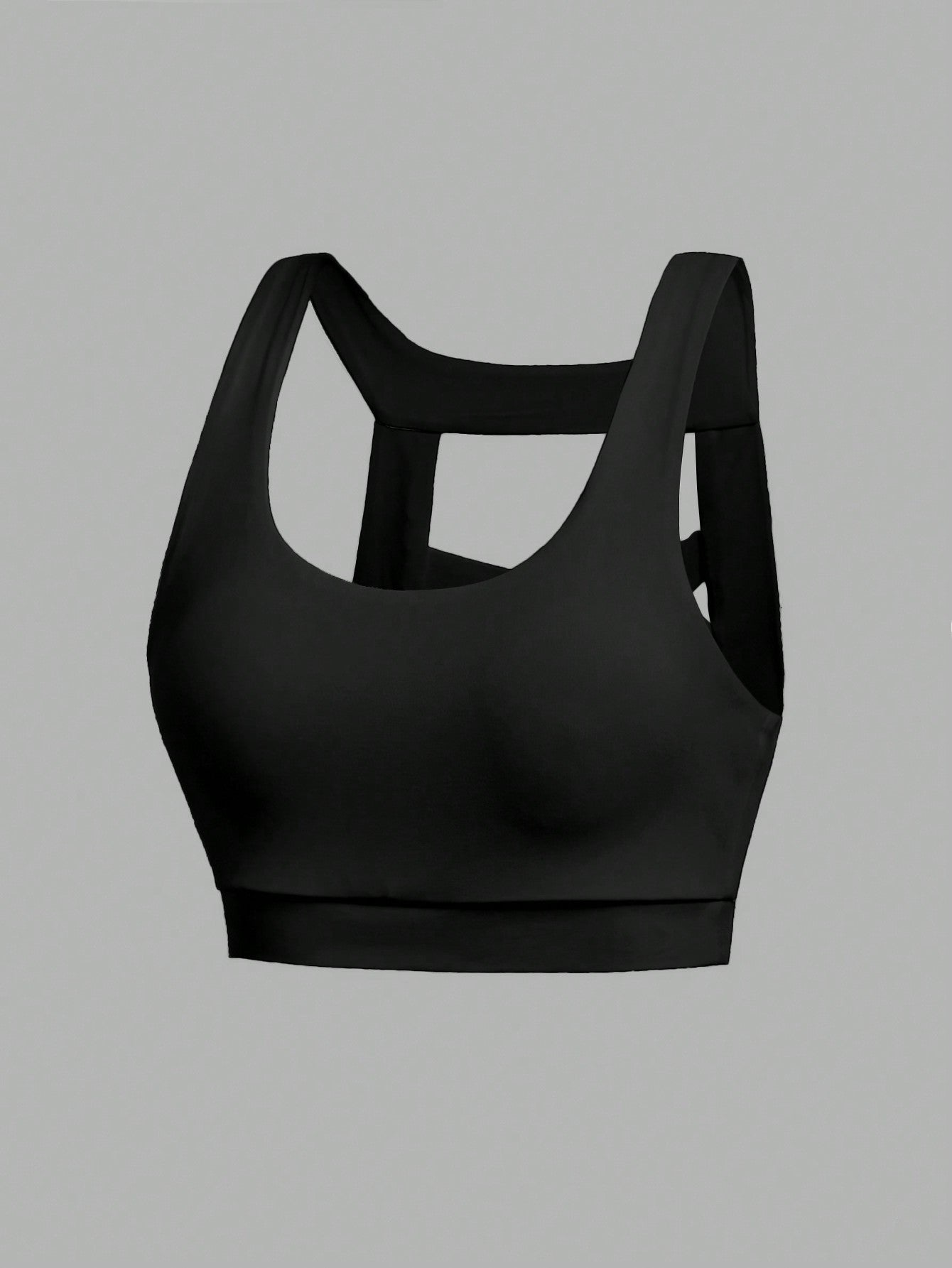 Tween Girl Solid Cut Out Back Sports Bra