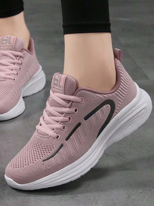 Casual Sports Shoes,Women's lightweight and simple solid color low-top sports shoes, women's casual breathable woven women's shoes