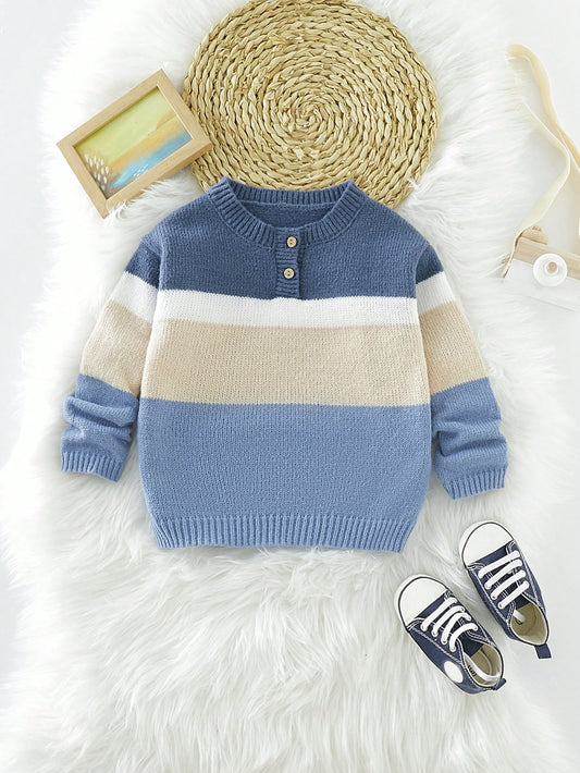 Young Boy Color Block Sweater