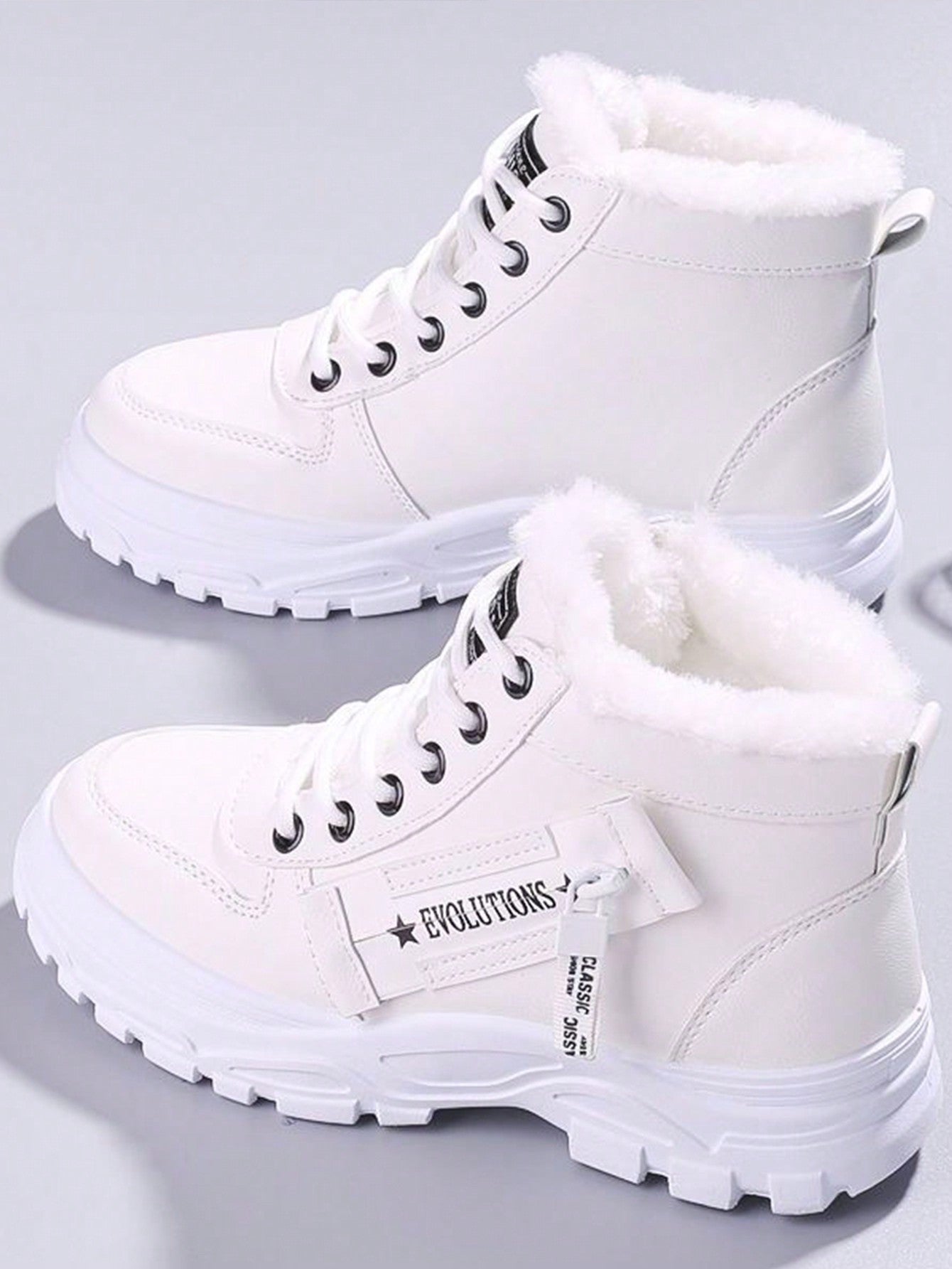 Winter High Top Women's Boots - Fashionable, Wear-resistant And Casual, With Increased Height And Sporty Style