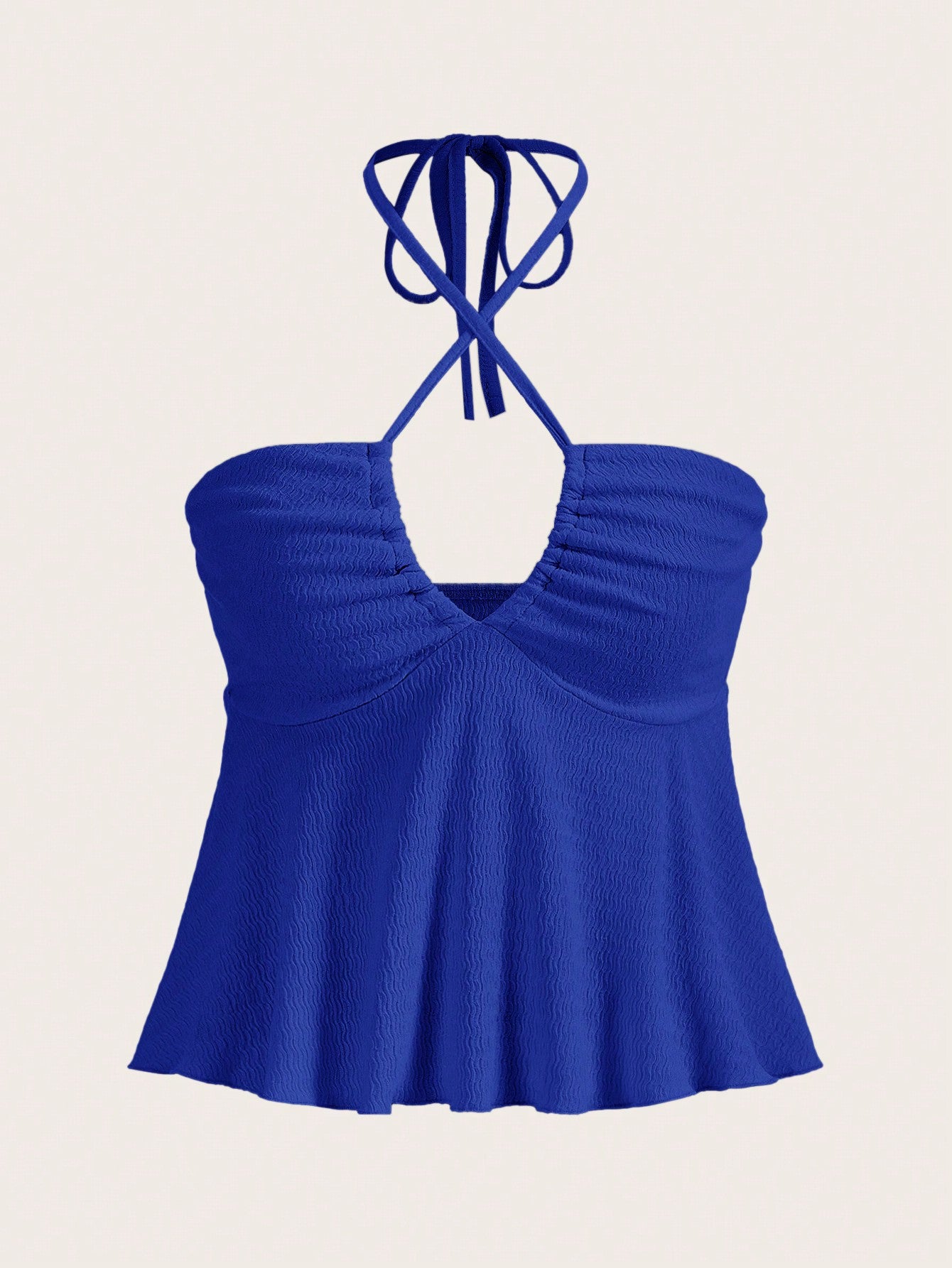 Summer Going Out A Pendulum Crisscross Tie Backless Halter Top