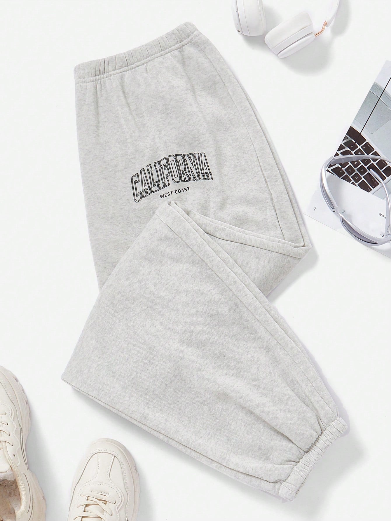 Plus Size Letter Printed Sweatpants