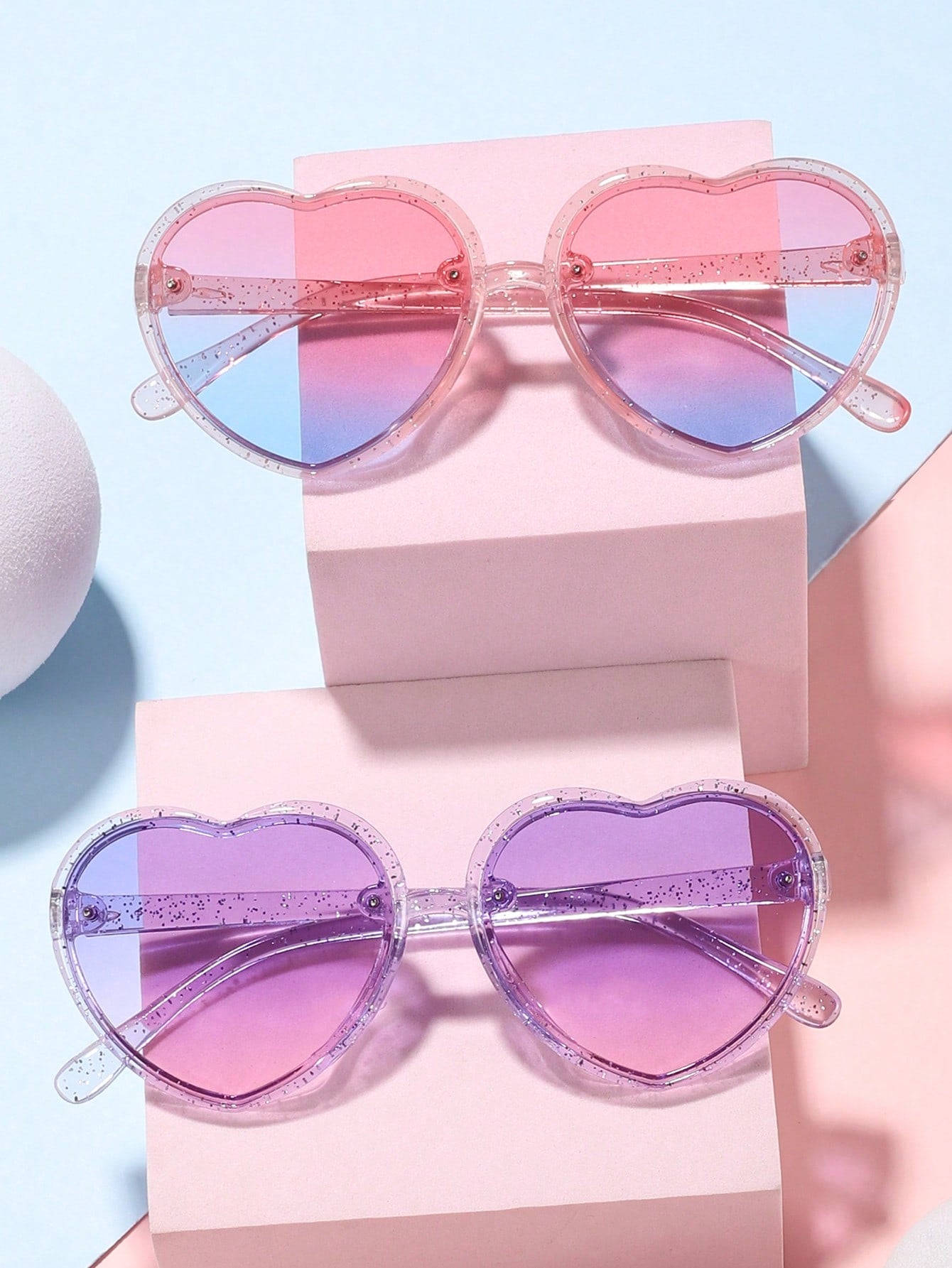 2 Pcs Girls' Little Kids Love Fashion Sunglasses