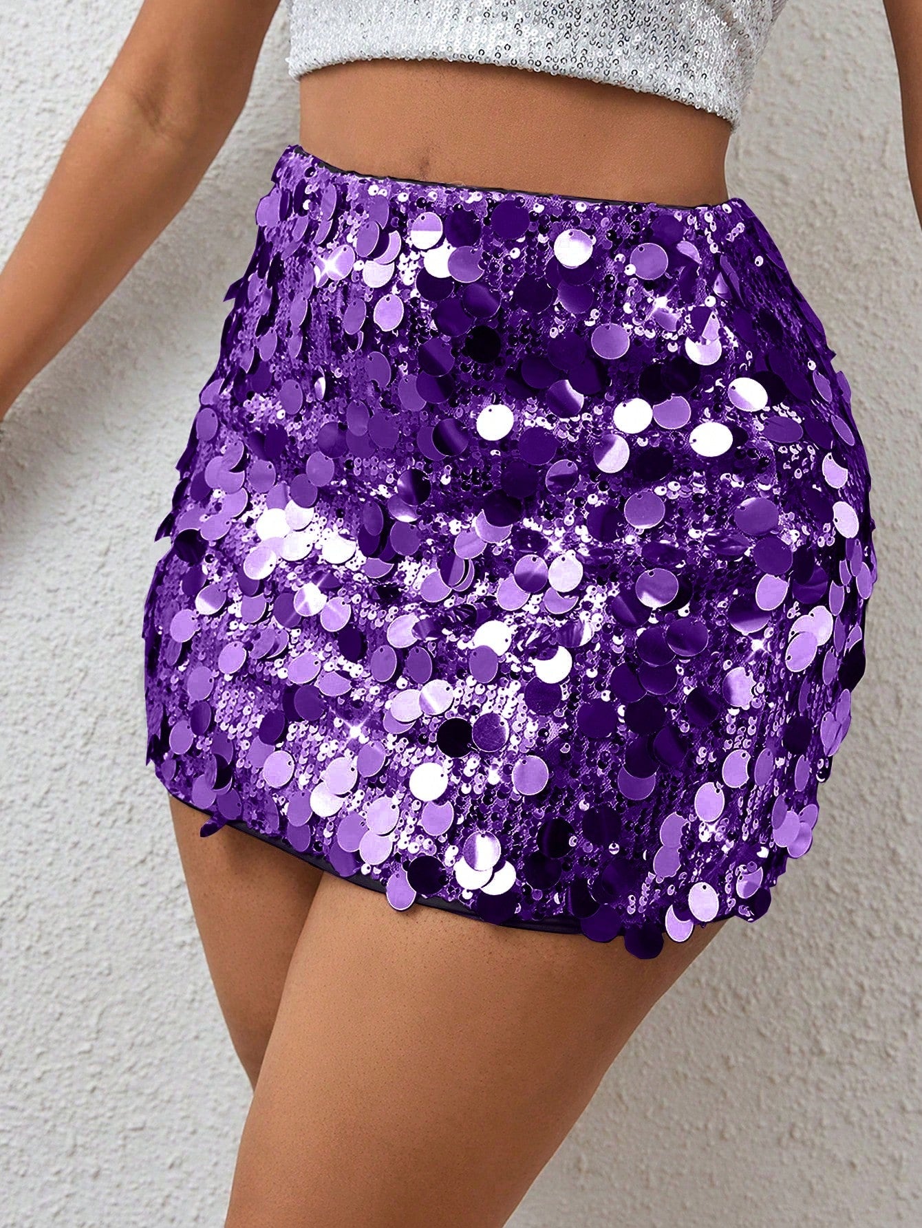 Women's Shiny Glitter Party Skirt