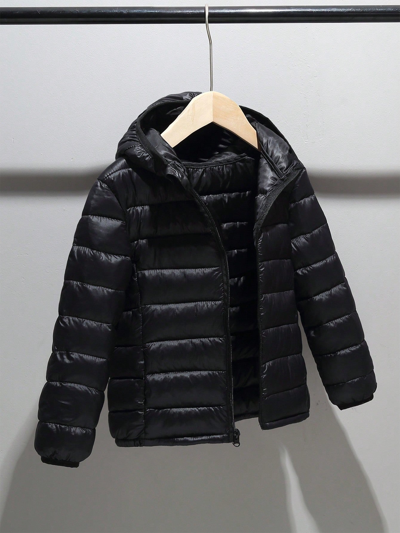 Young Boy Zip Up Hooded Puffer Coat