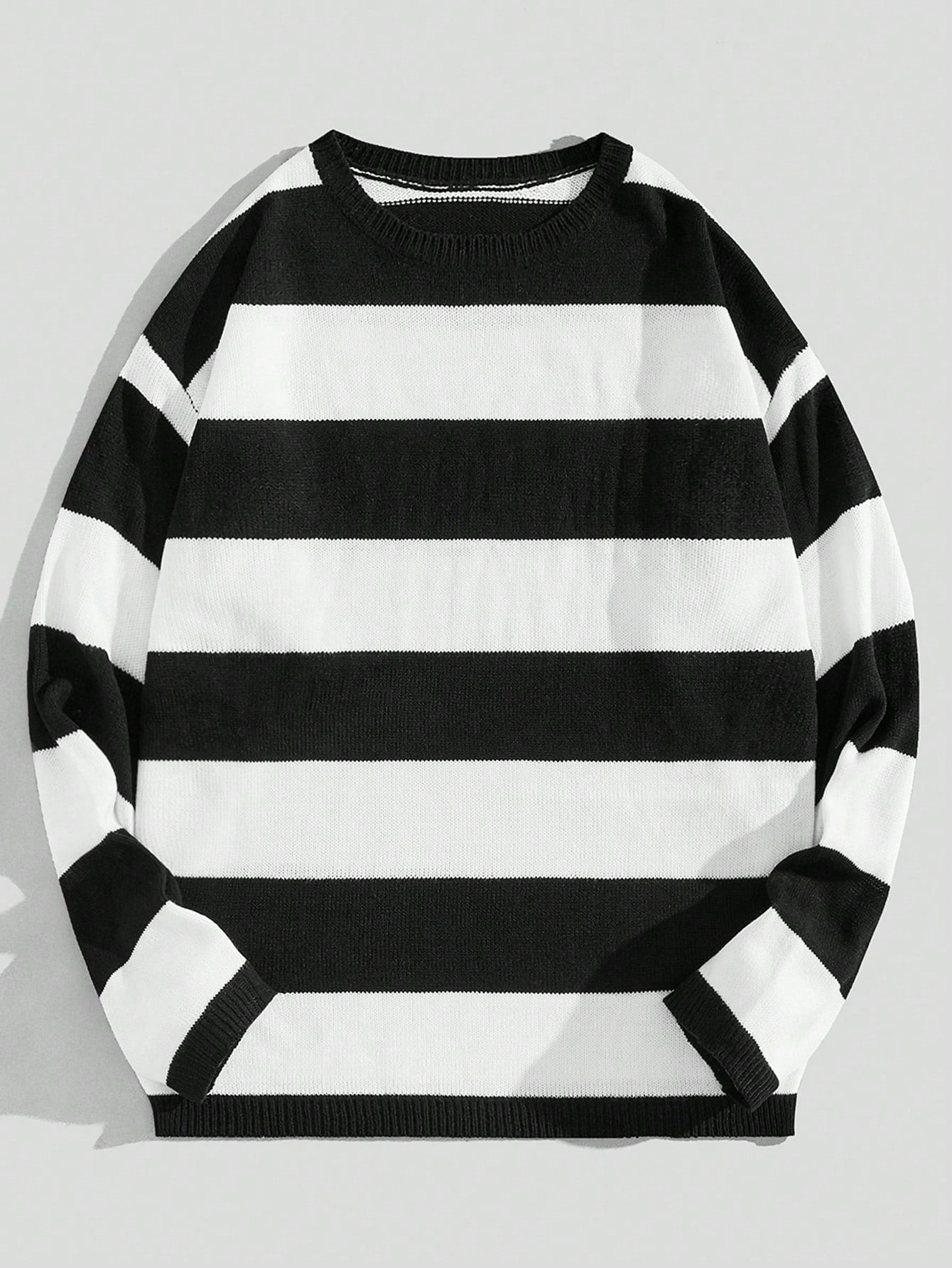 Punk Men Striped Pullover Sweater