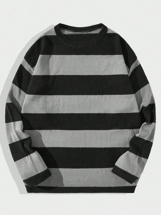 Men Two Tone Drop Shoulder Sweater