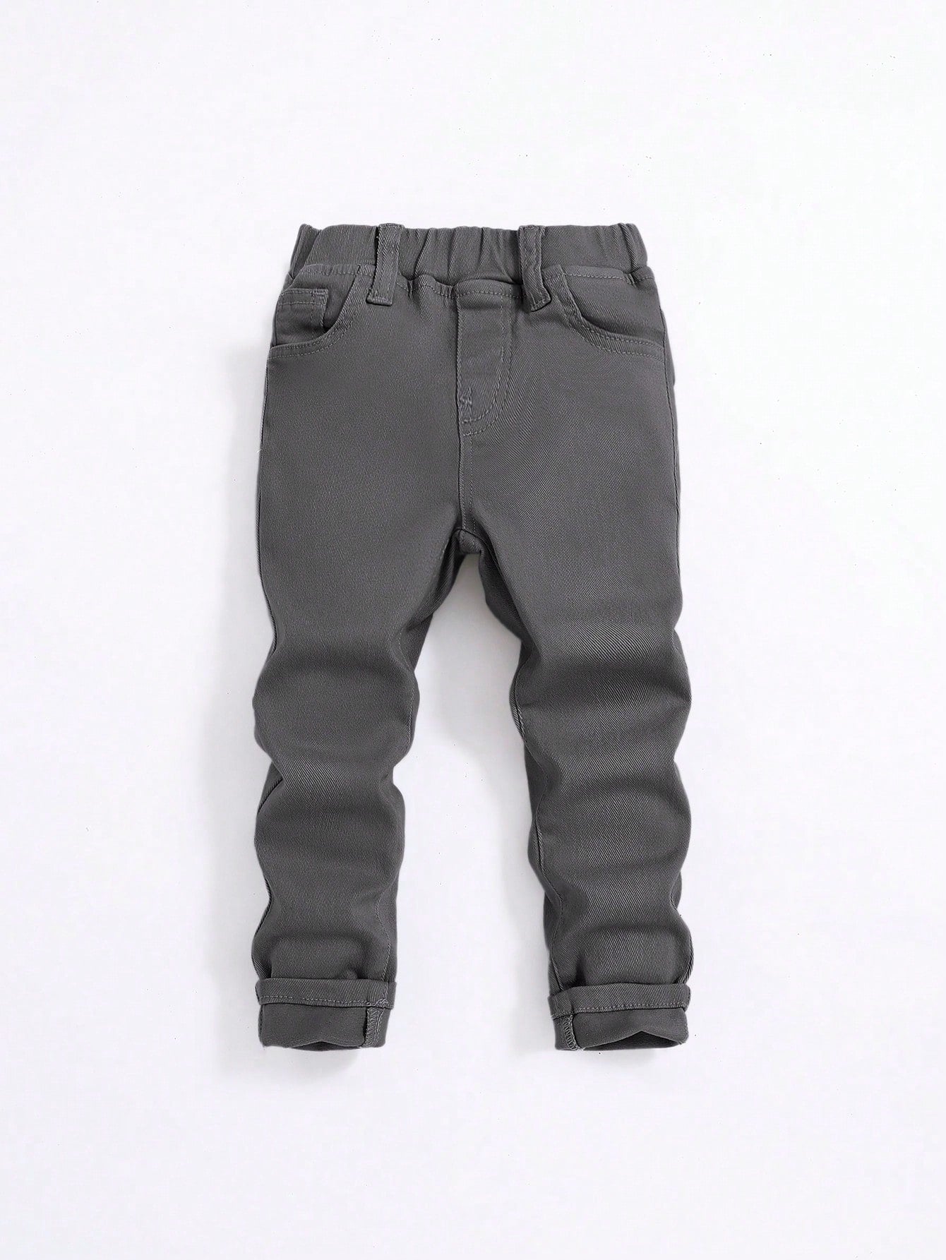 Young Boy Solid Slant Pocket Jeans