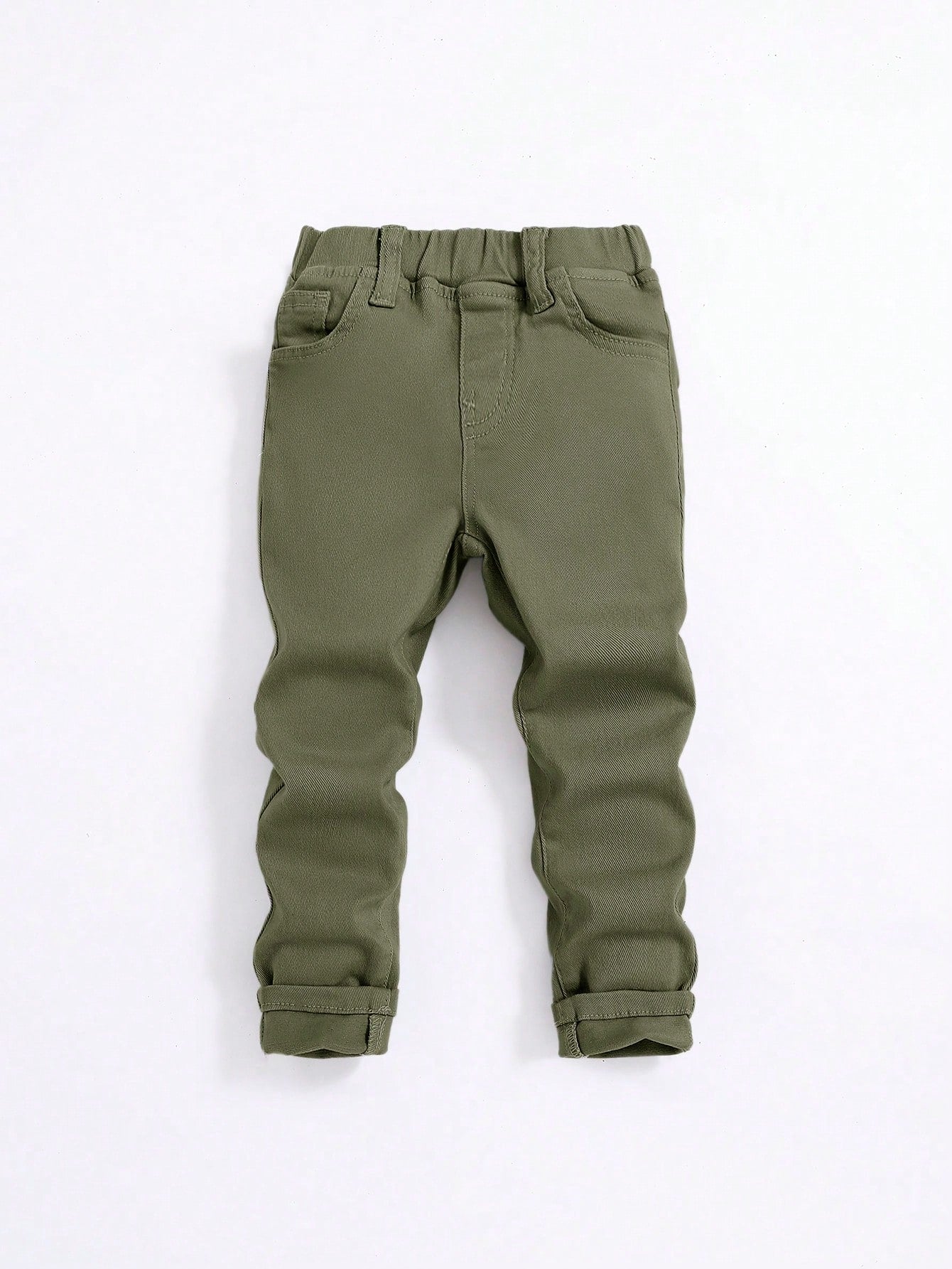 Young Boy Solid Slant Pocket Jeans