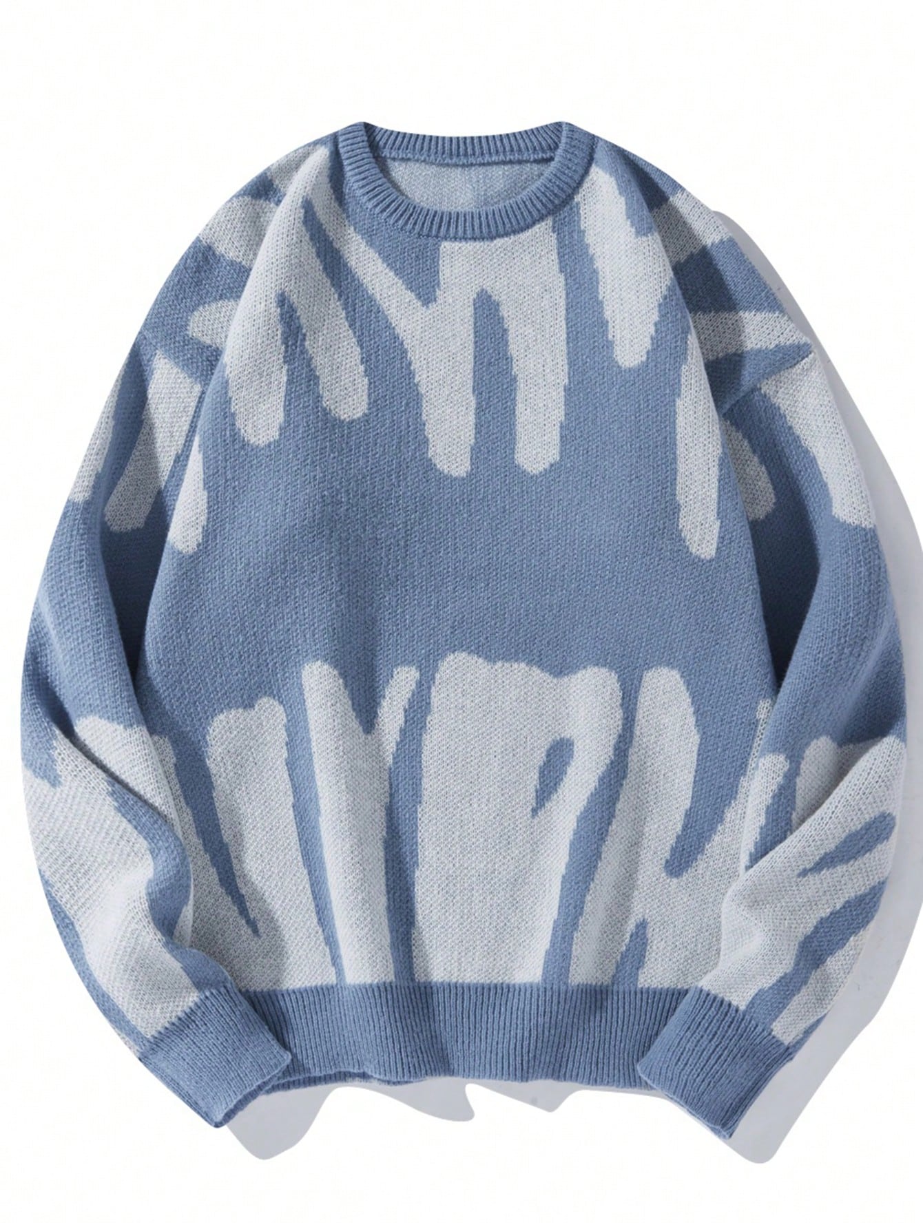 Men's Casual Sweater With Patterned Print