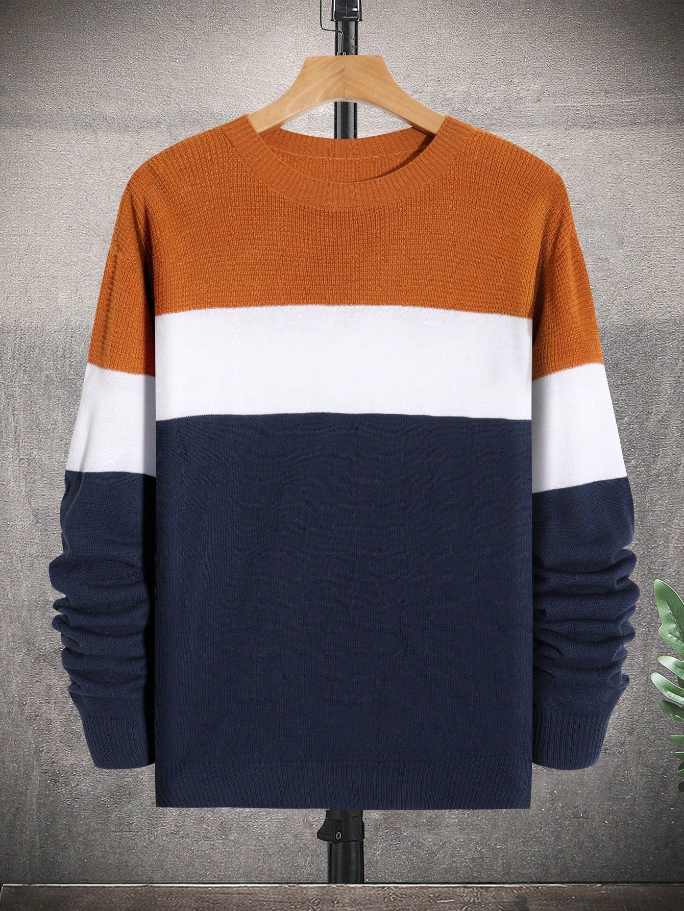 Men Color Block Sweater