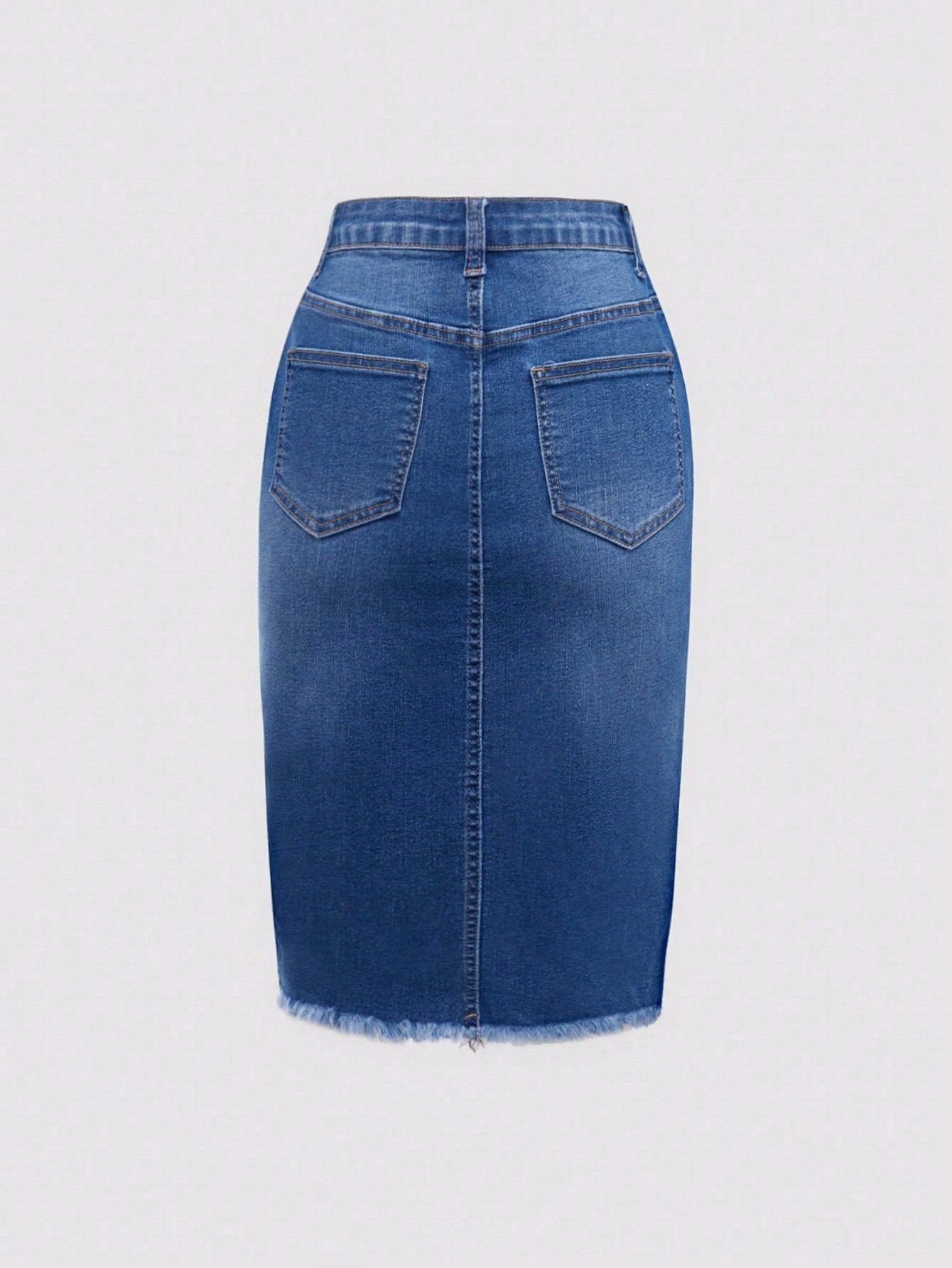 Teen Girl Raw Hem Denim Skirt