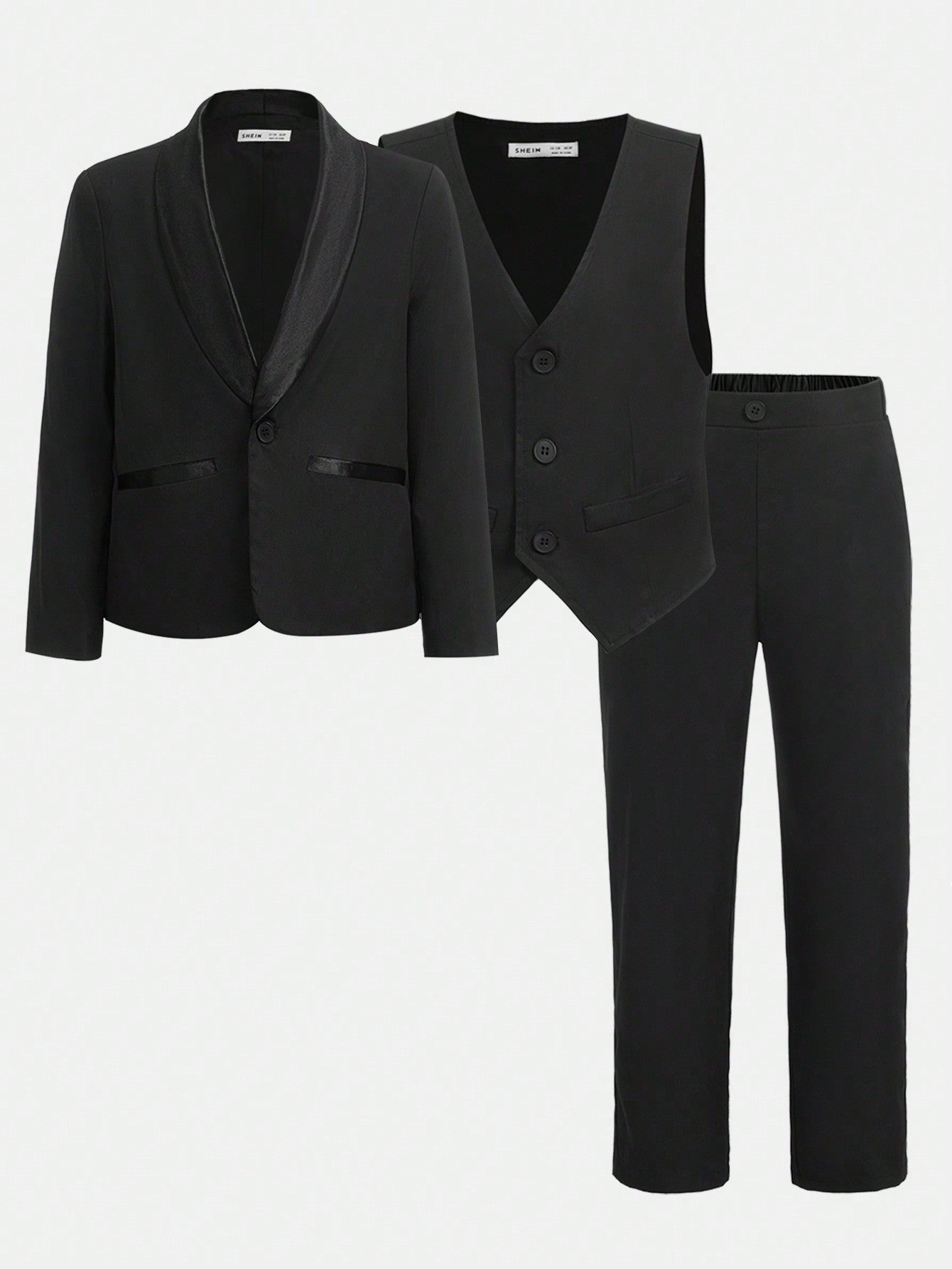 Tween Boy Shawl Collar Blazer & Vest Blazer & Pants