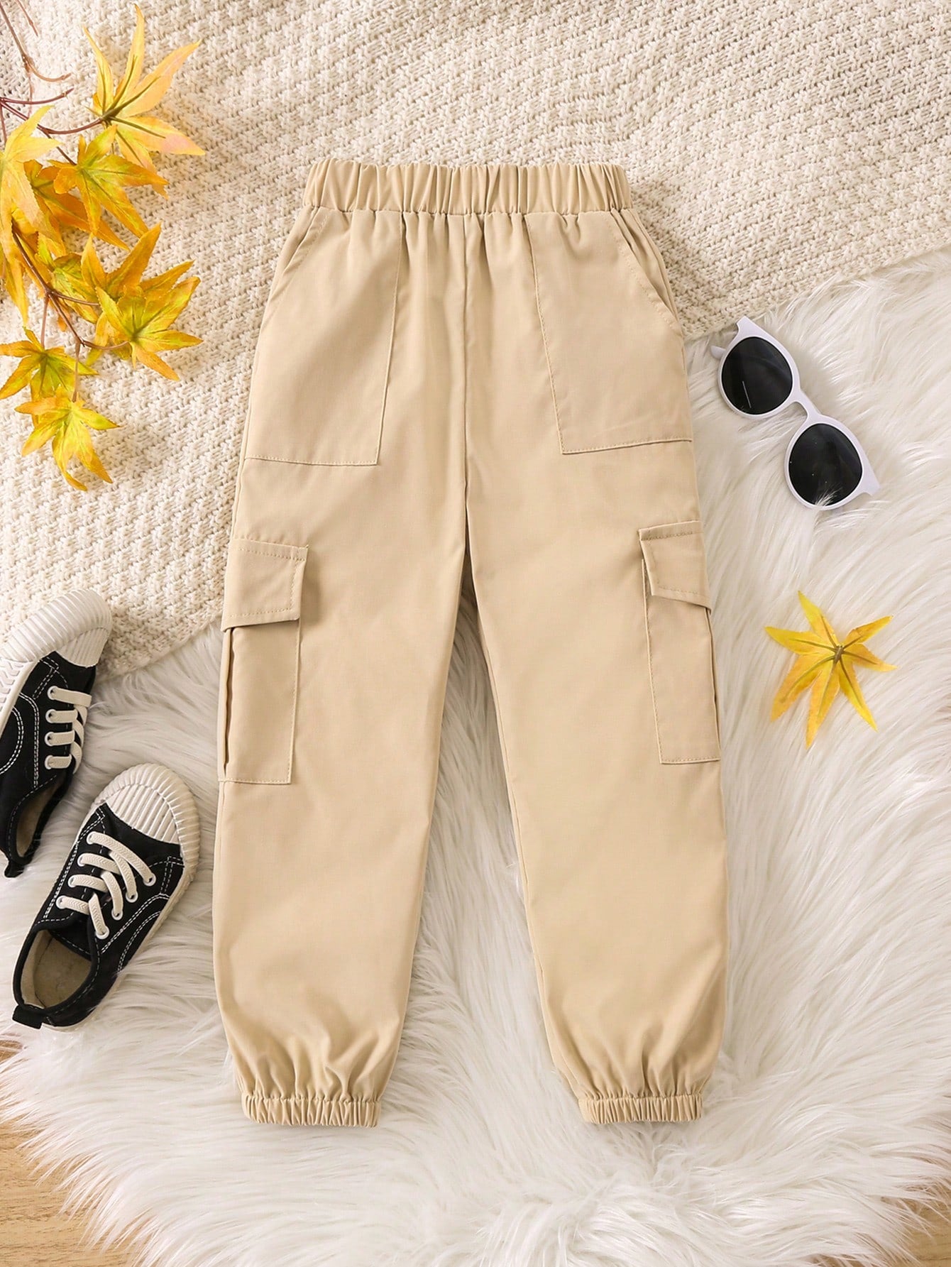 Young Girl Flap Pocket Side Cargo Pants