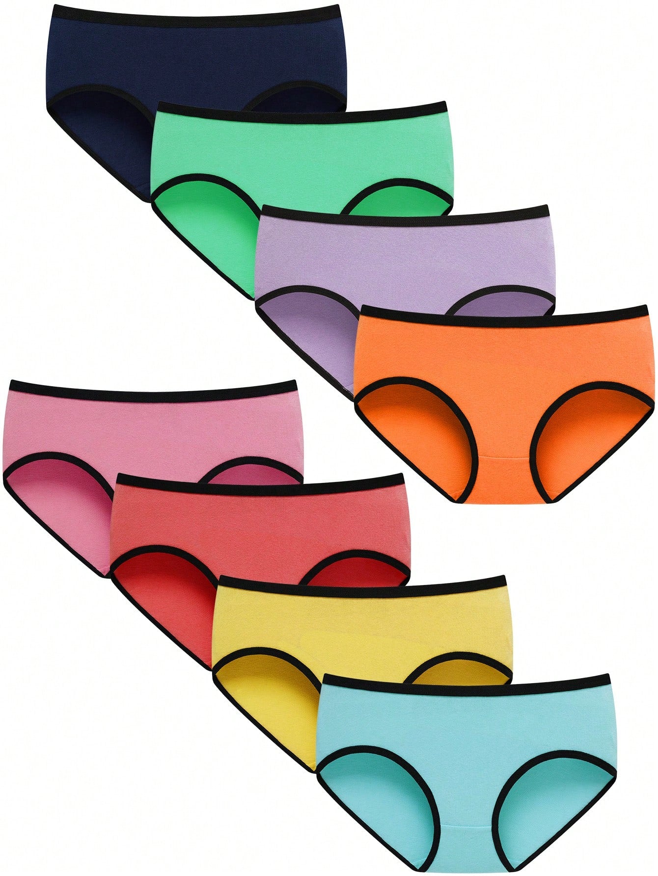 Teen Girl 8 Pieces Underwear Comfortable Briefs